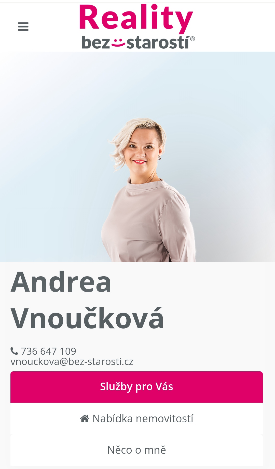 AVRA Reality Andrea Vnoučková