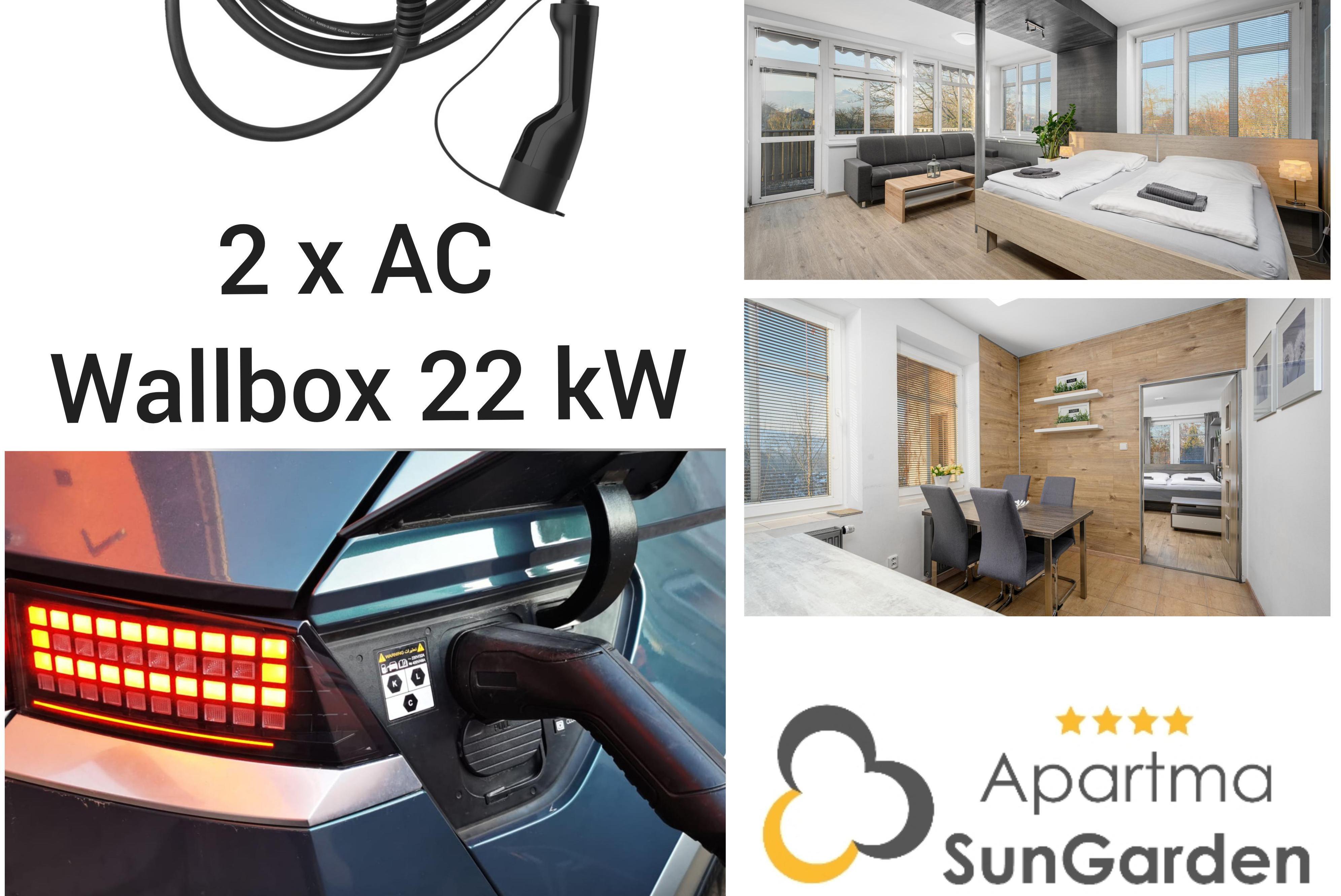Nabíjení elektromobilů v Apartmá SunGarden.