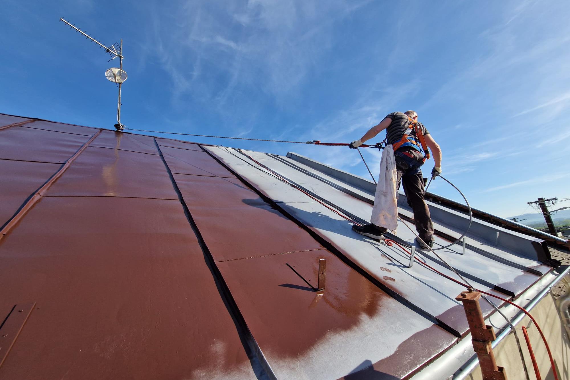 Čištění a nátěr střechy