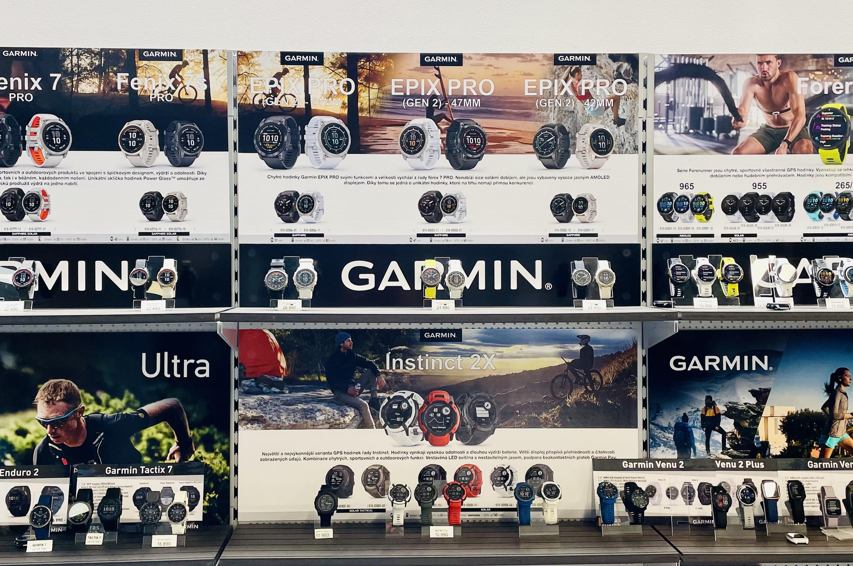Kompletní nabídka sporttesterů Garmin na prodejně