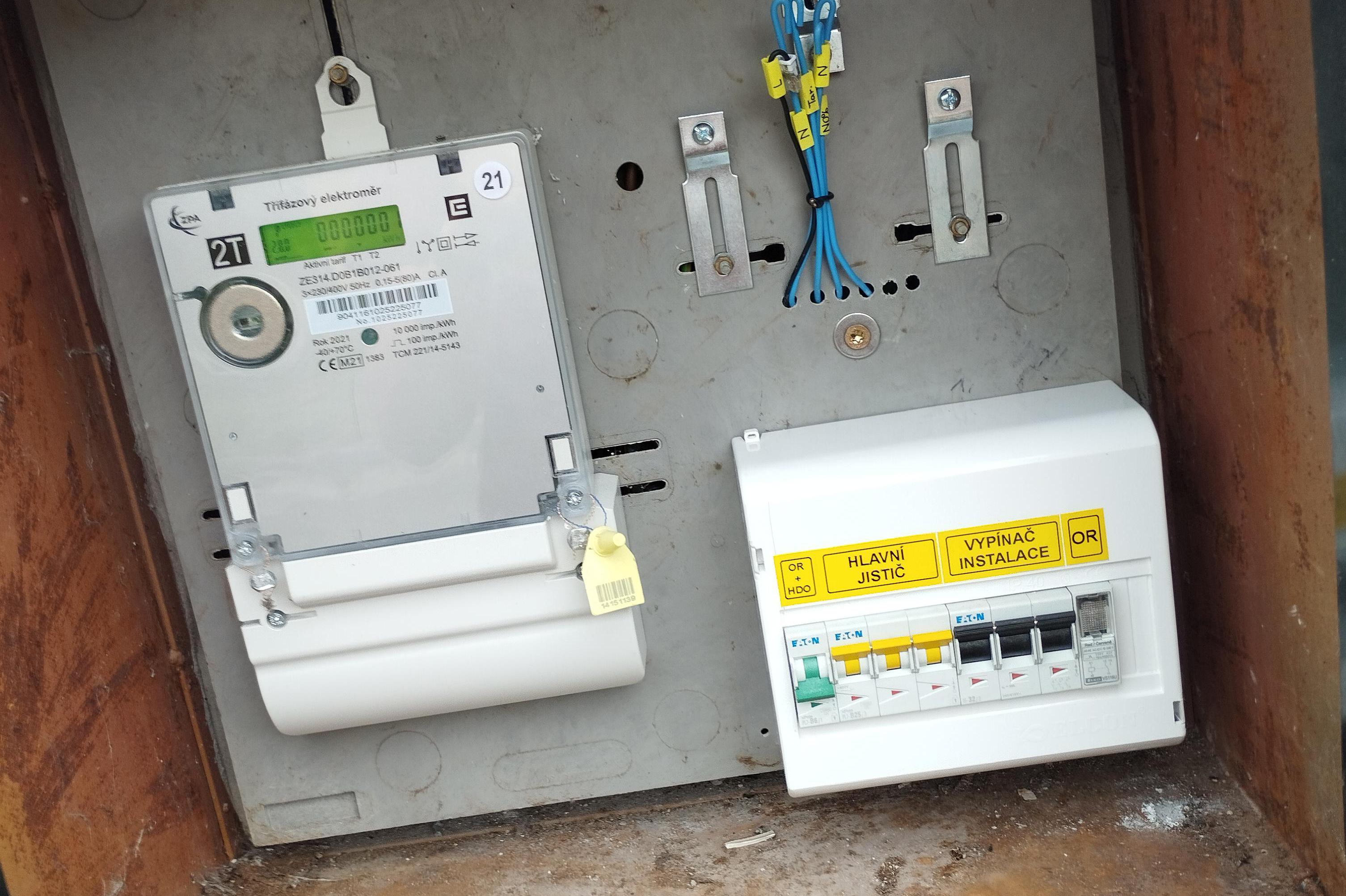 Rekonstrukce,úprava elektroměrových,odběrných míst