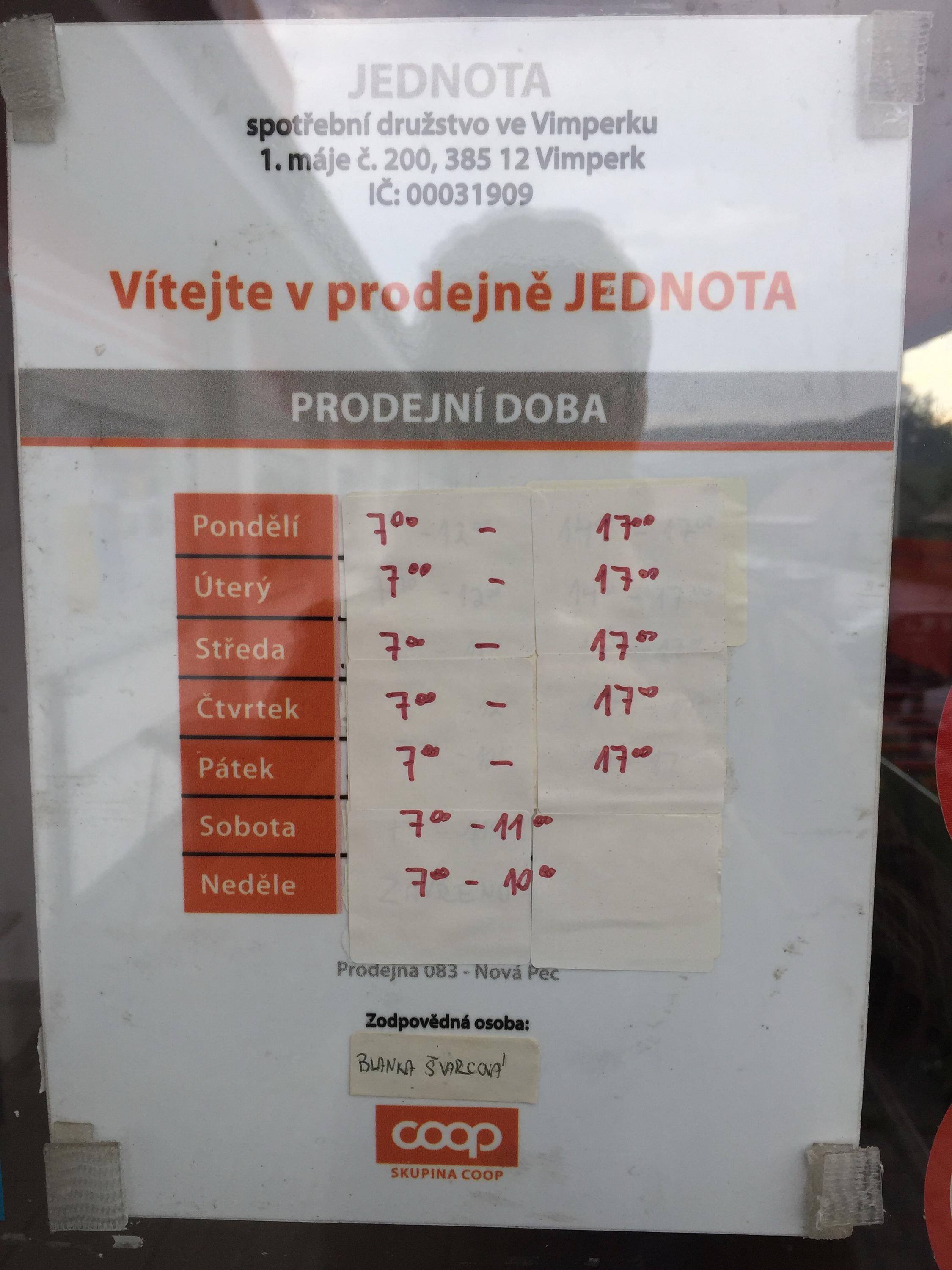 Jednota, spotřební družstvo ve Vimperku - COOP - TUTY foto 2
