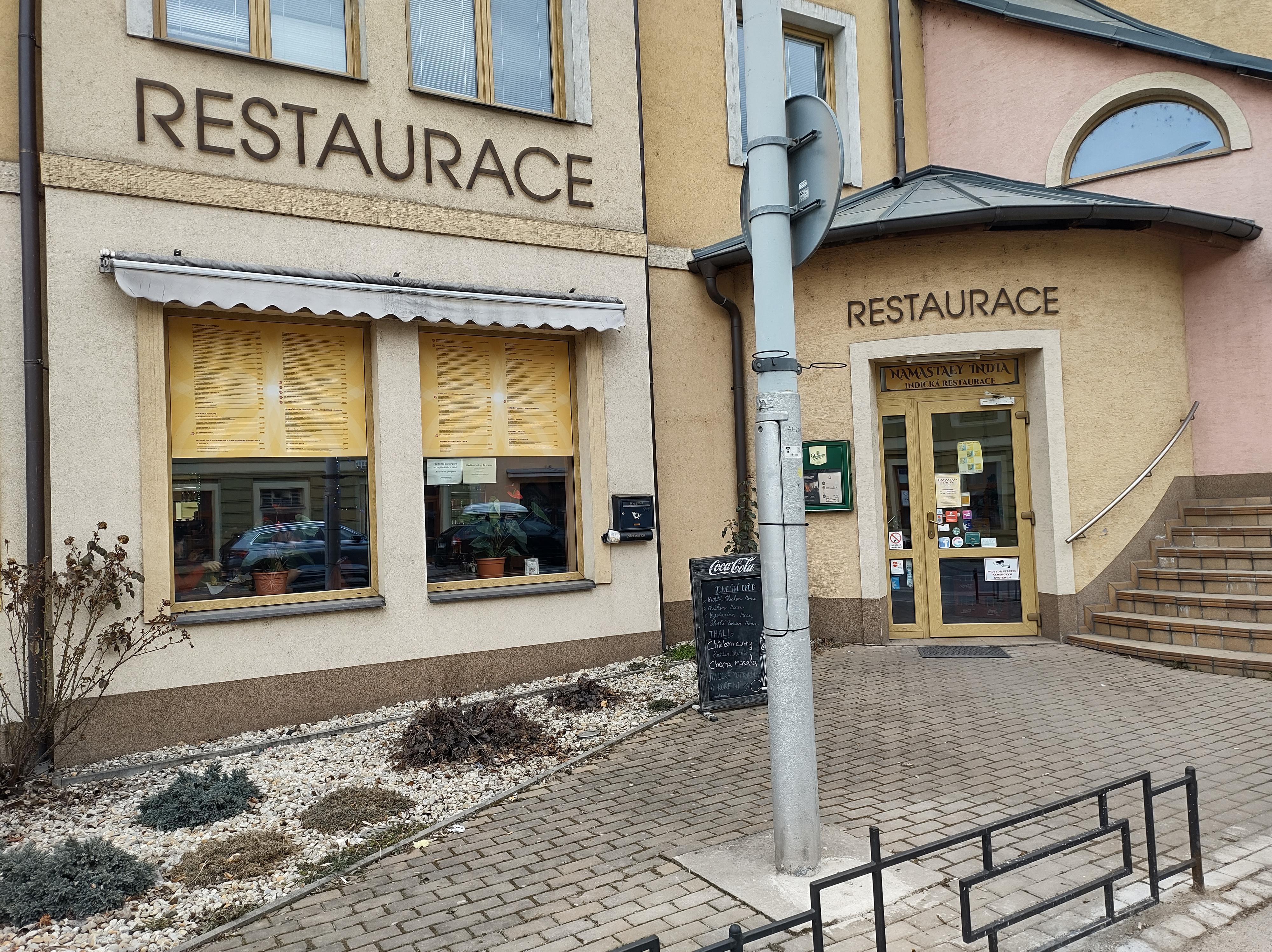 Menu at Taj Mahal restaurant, Ústí nad Labem