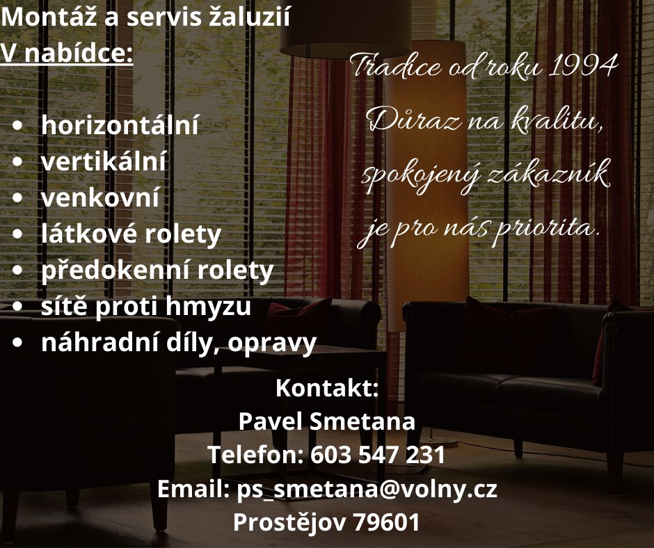 Žaluzie Smetana Prostějov foto 2