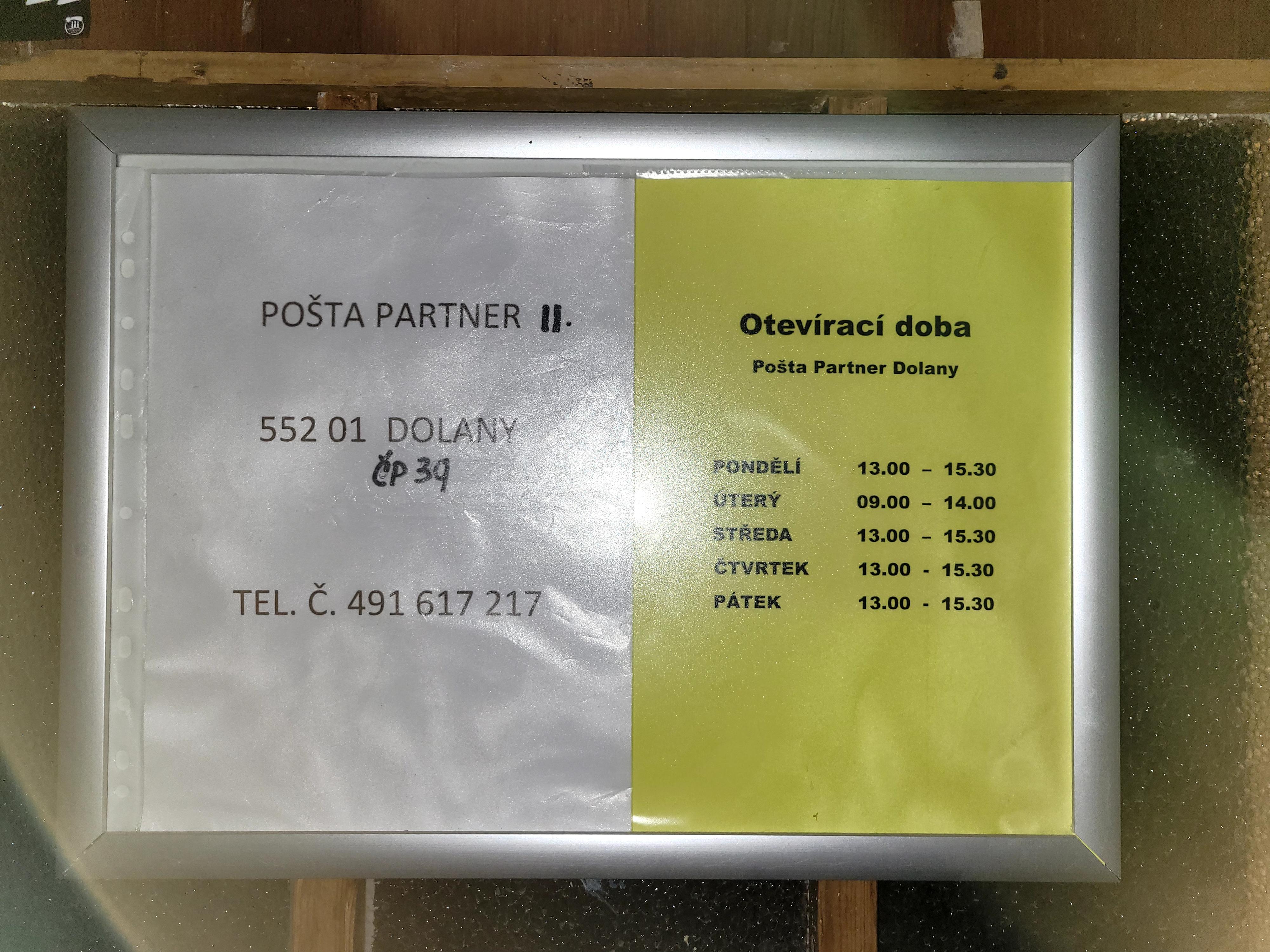 Pošta - Výdejní místo Dolany u Jaroměře foto 2