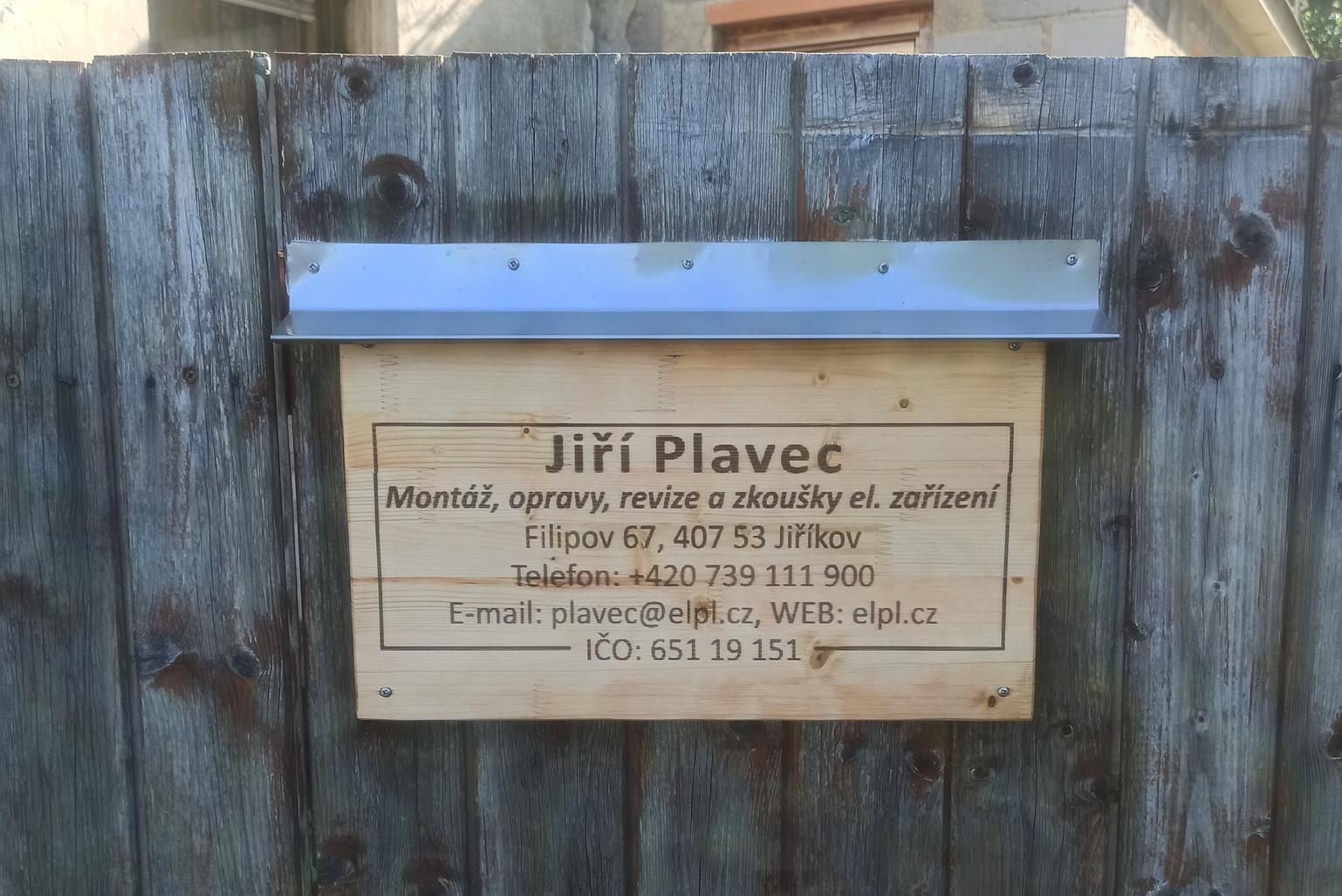 Jiří Plavec - Montáž, opravy, revize a zkoušky elektrických zařízení, Zednictví - Klempířství