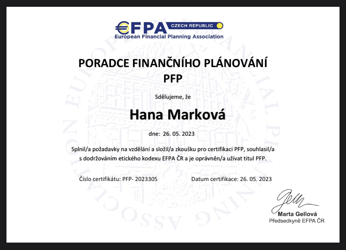 Hana Marková, PFP - poradce finančního plánování | 4fin foto 2