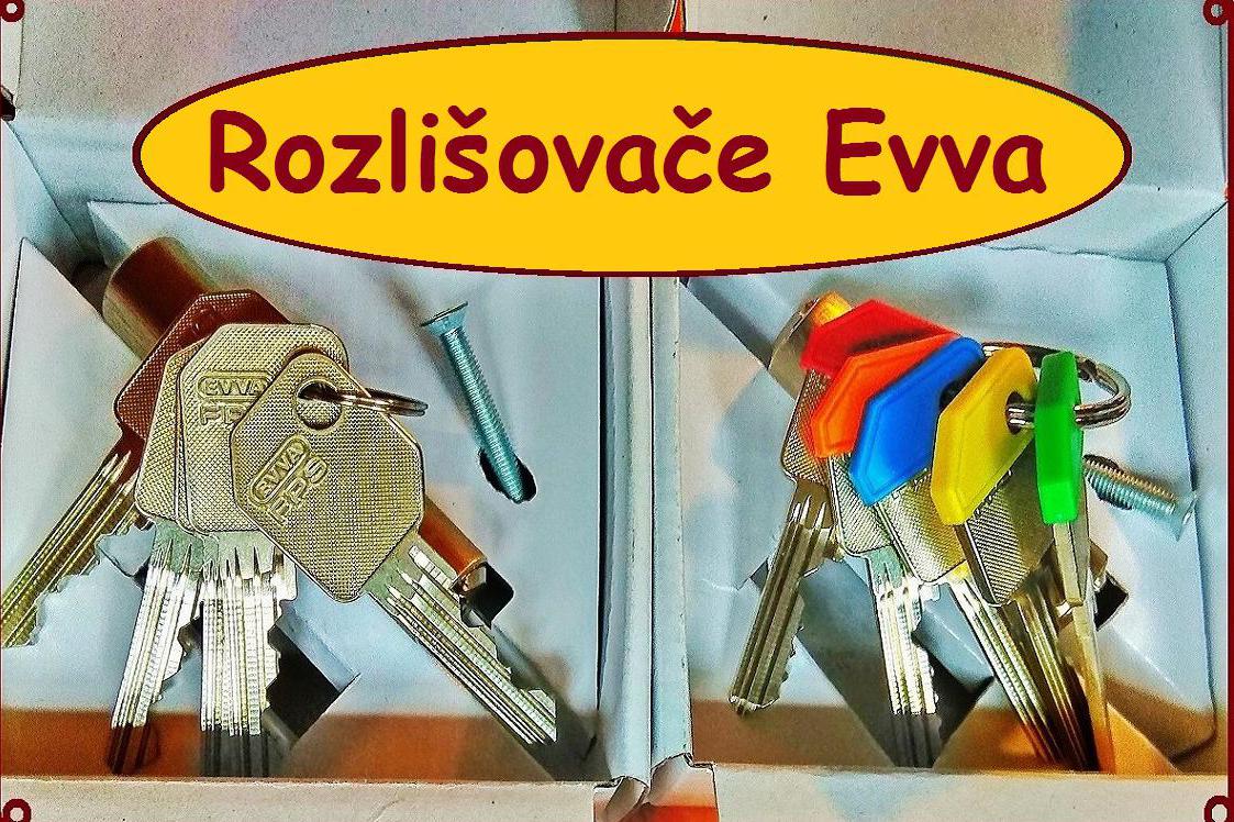 Zámková vložka Evva 3.třídy bezpečnosti s kartou .