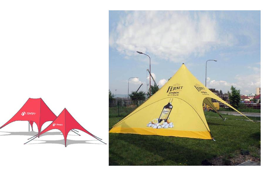 Jehlan stany - hvězdicové párty stany