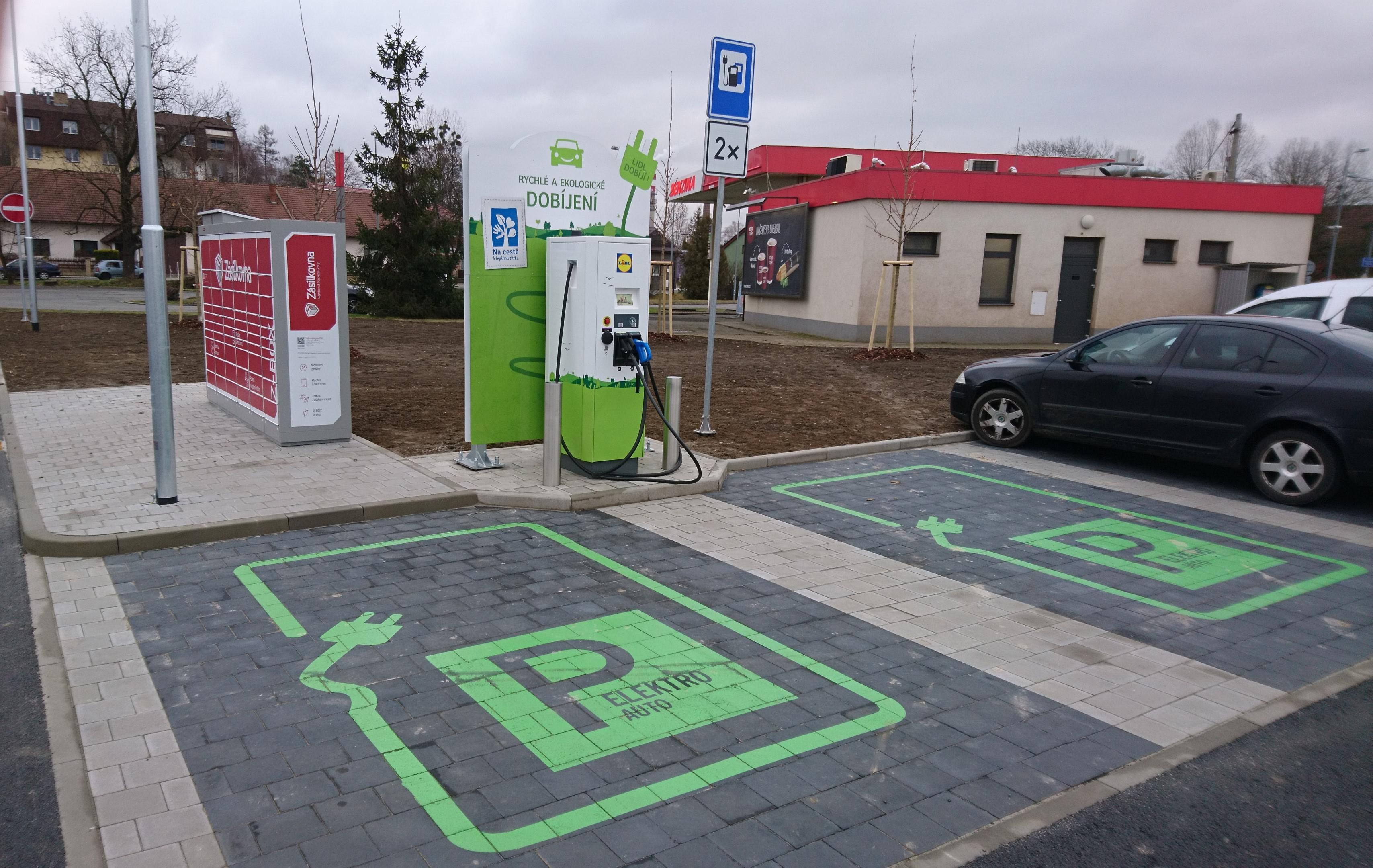 Nabíjecí stanice Lidl