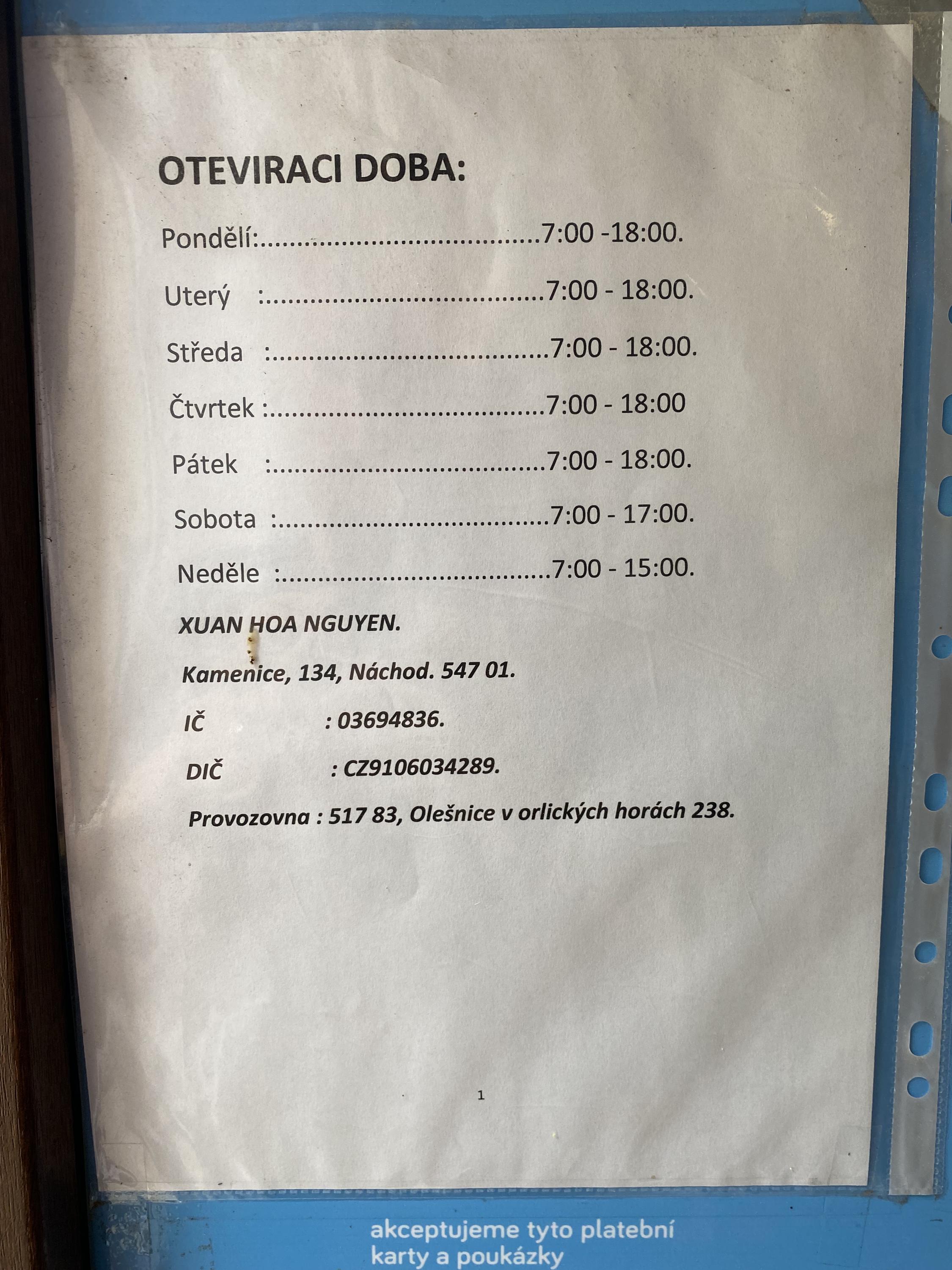 Potraviny Olešnice v Orlických horách foto 3