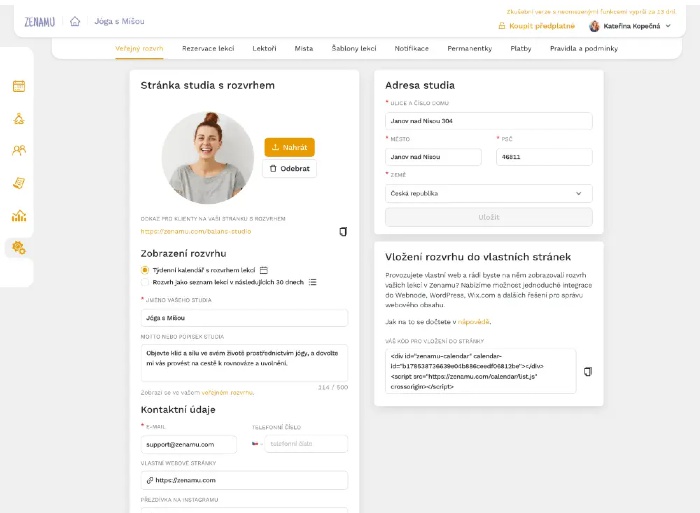 Zenamu - rezervační systém foto 2