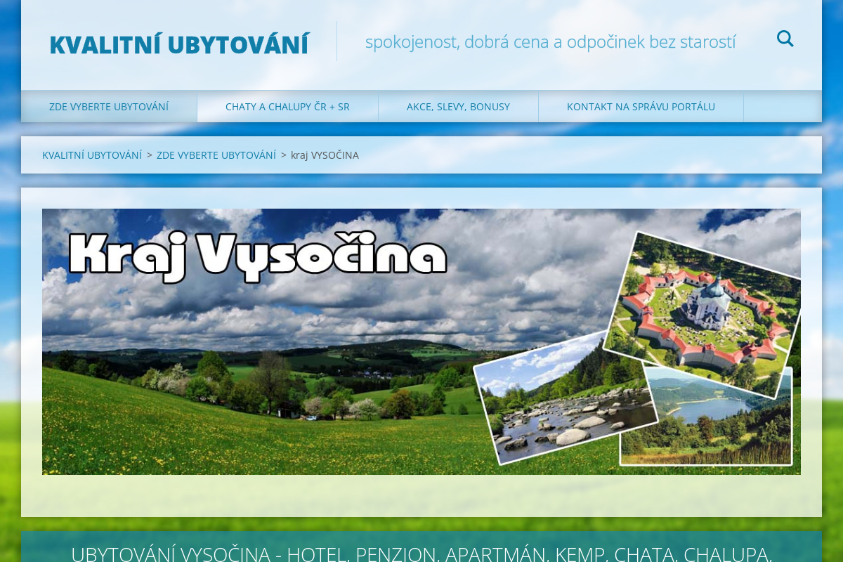 KVALITNÍ UBYTOVÁNÍ