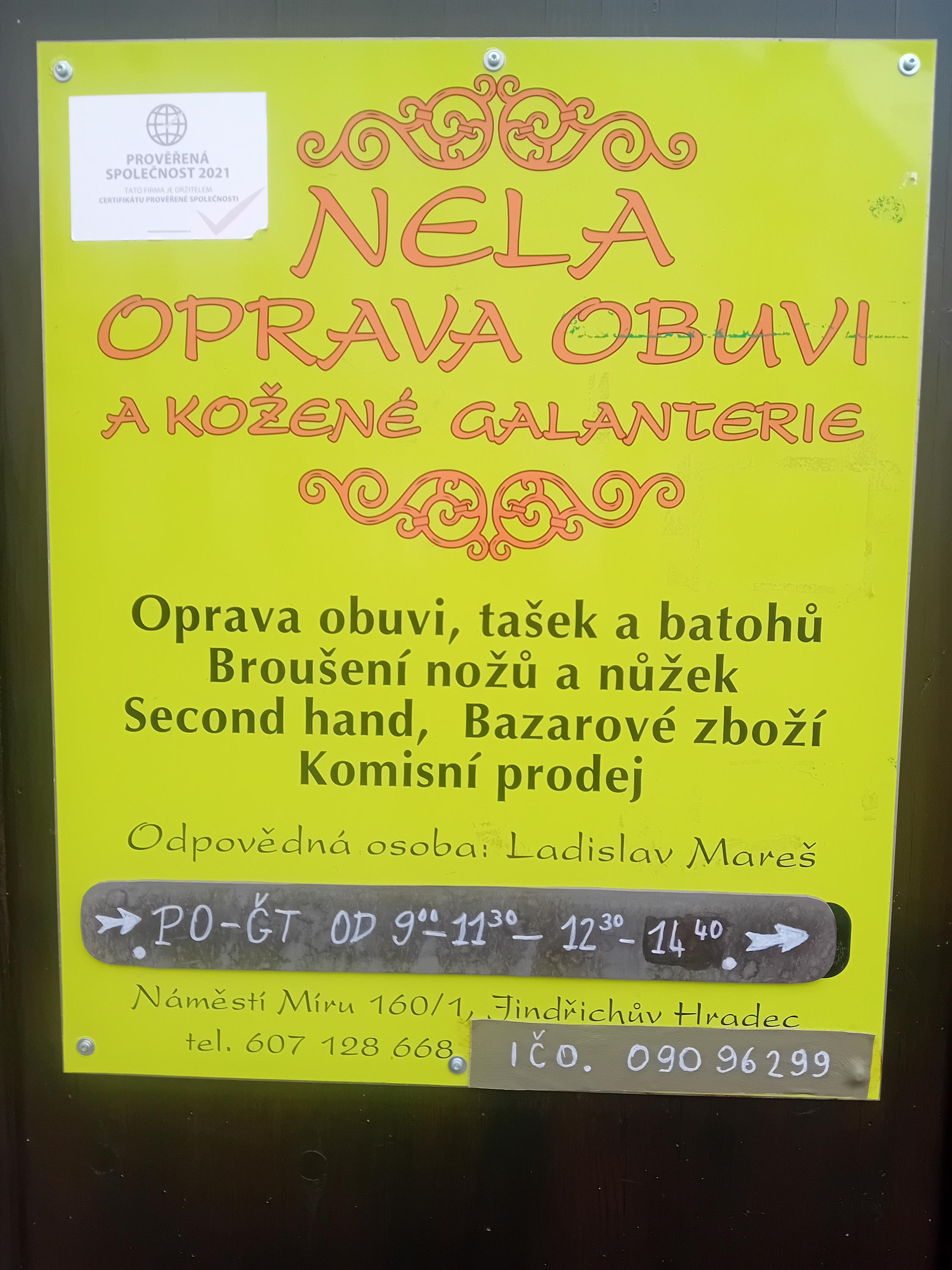 Nela opravna obuvi Ladislav Mareš foto 2