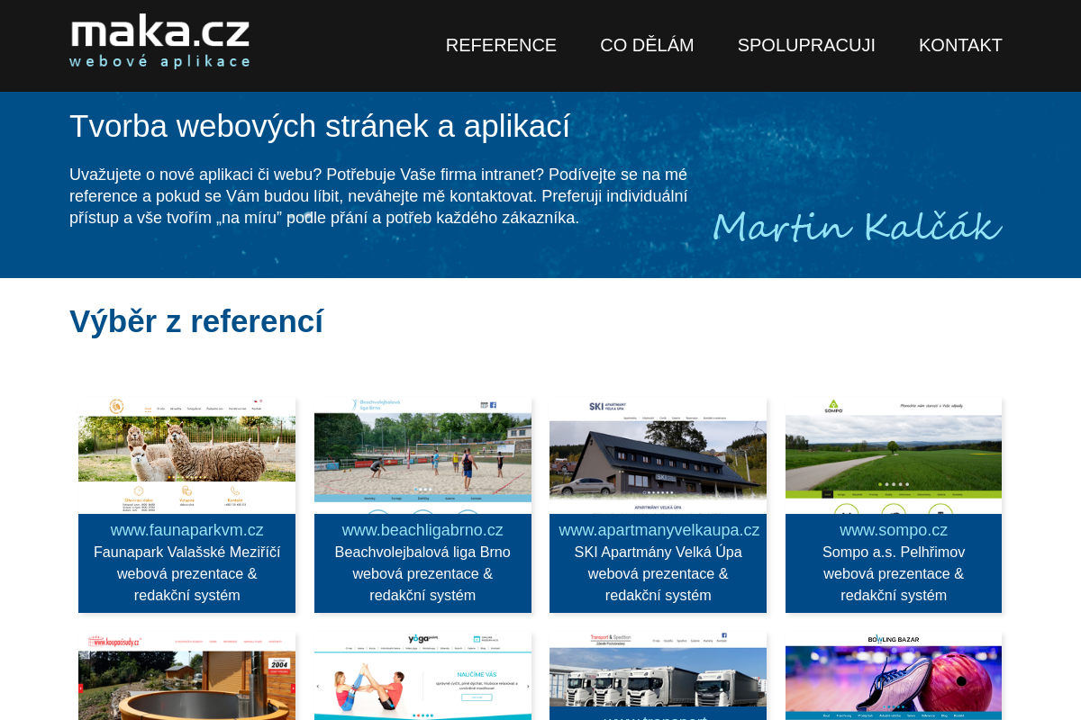 maka.cz - webové aplikace