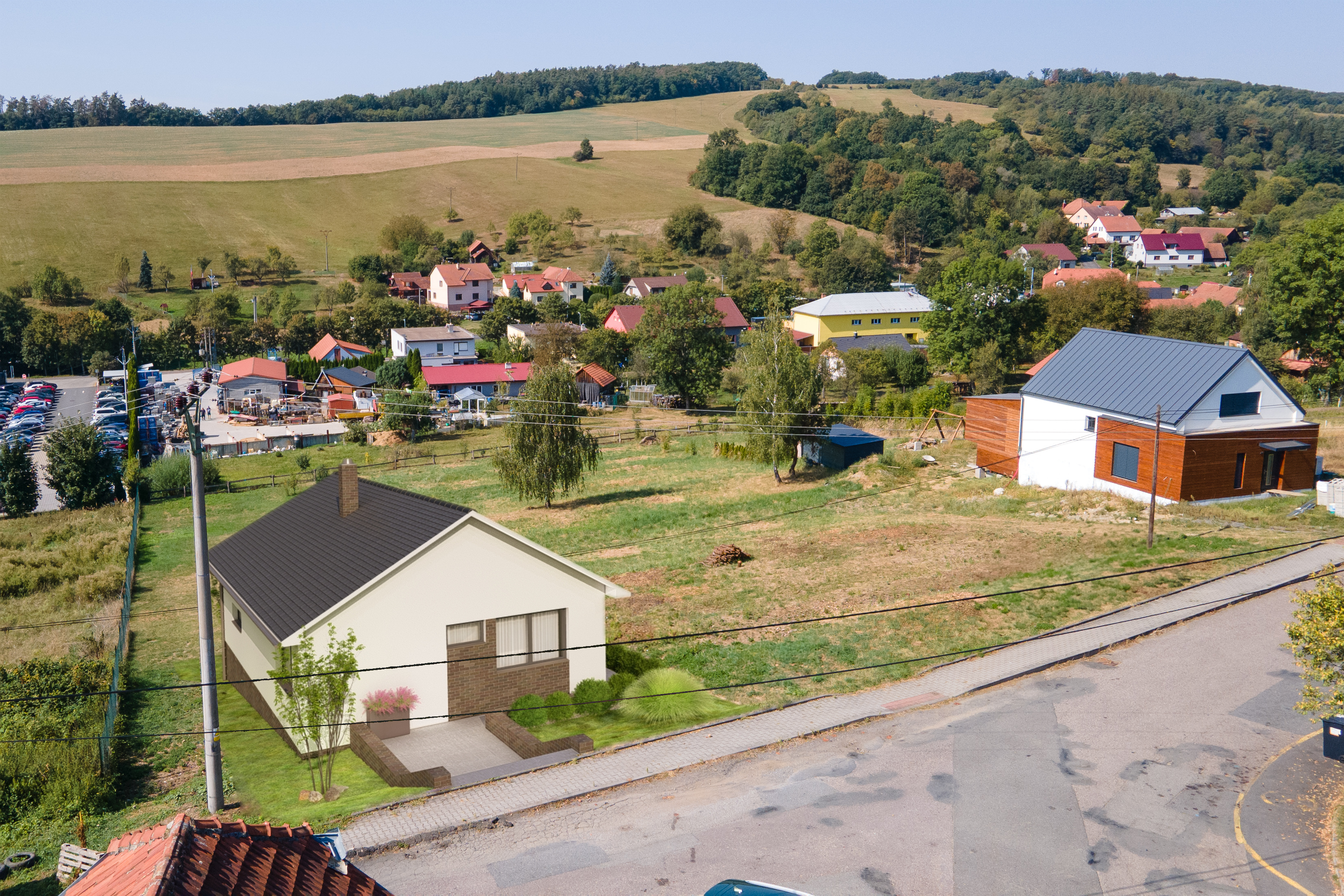 Stavební Pozemek 1161 m² Kaňovice u Zlína