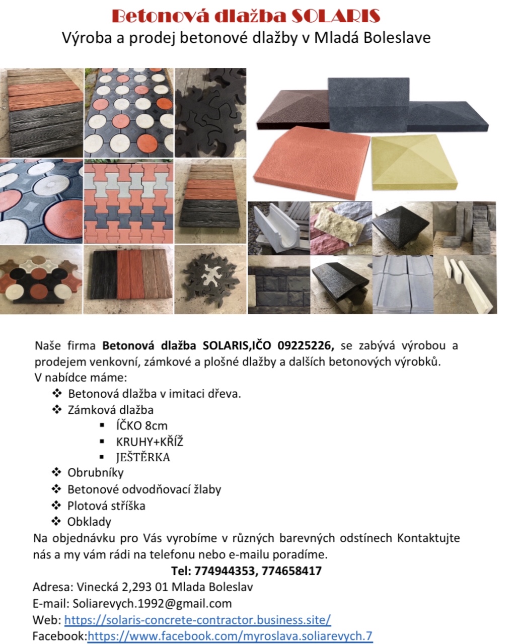 Betonová dlažba SOLARIS foto 1