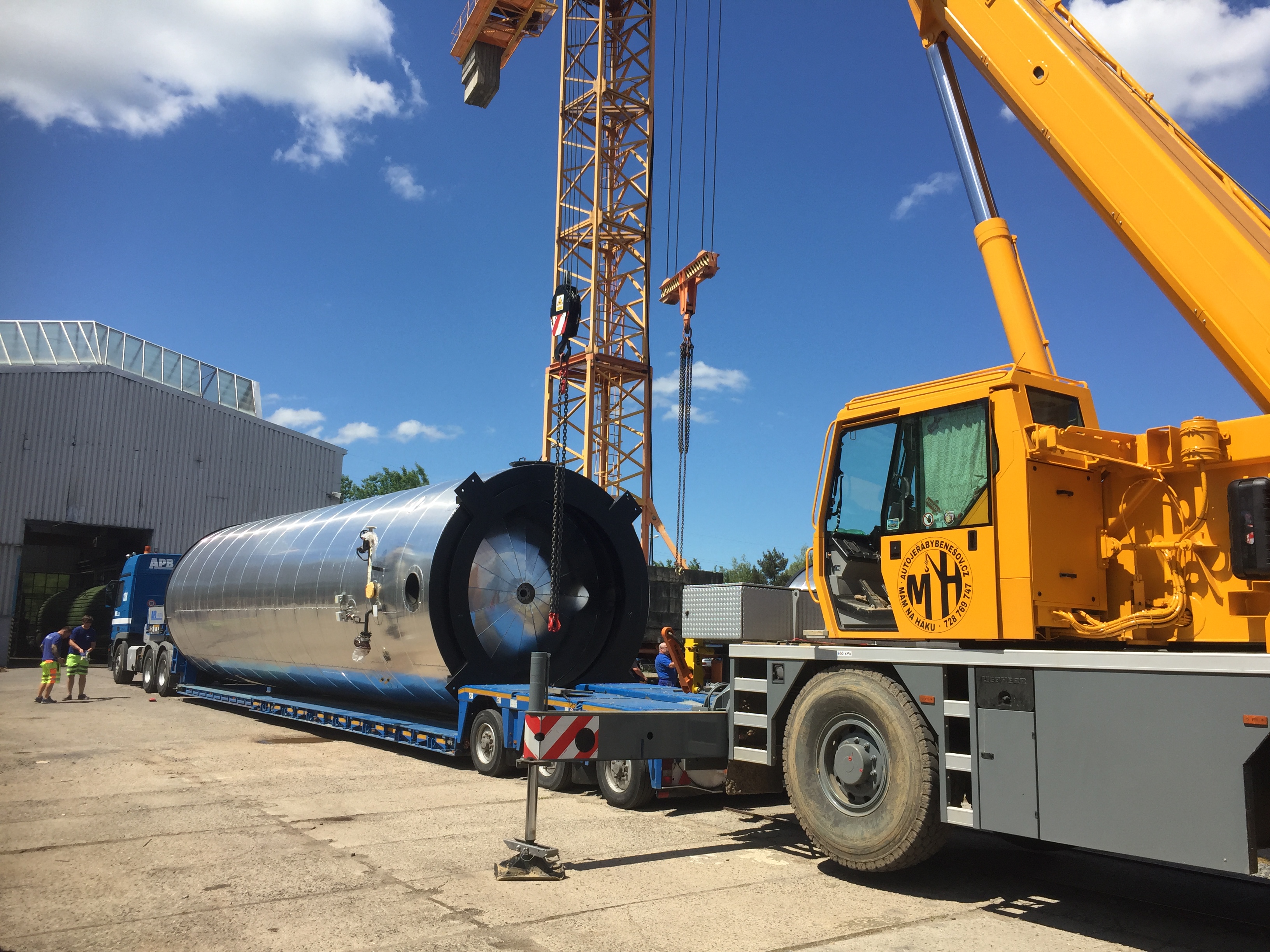 Jeřábnické práce Sedlčany Komenského náměstí foto 4