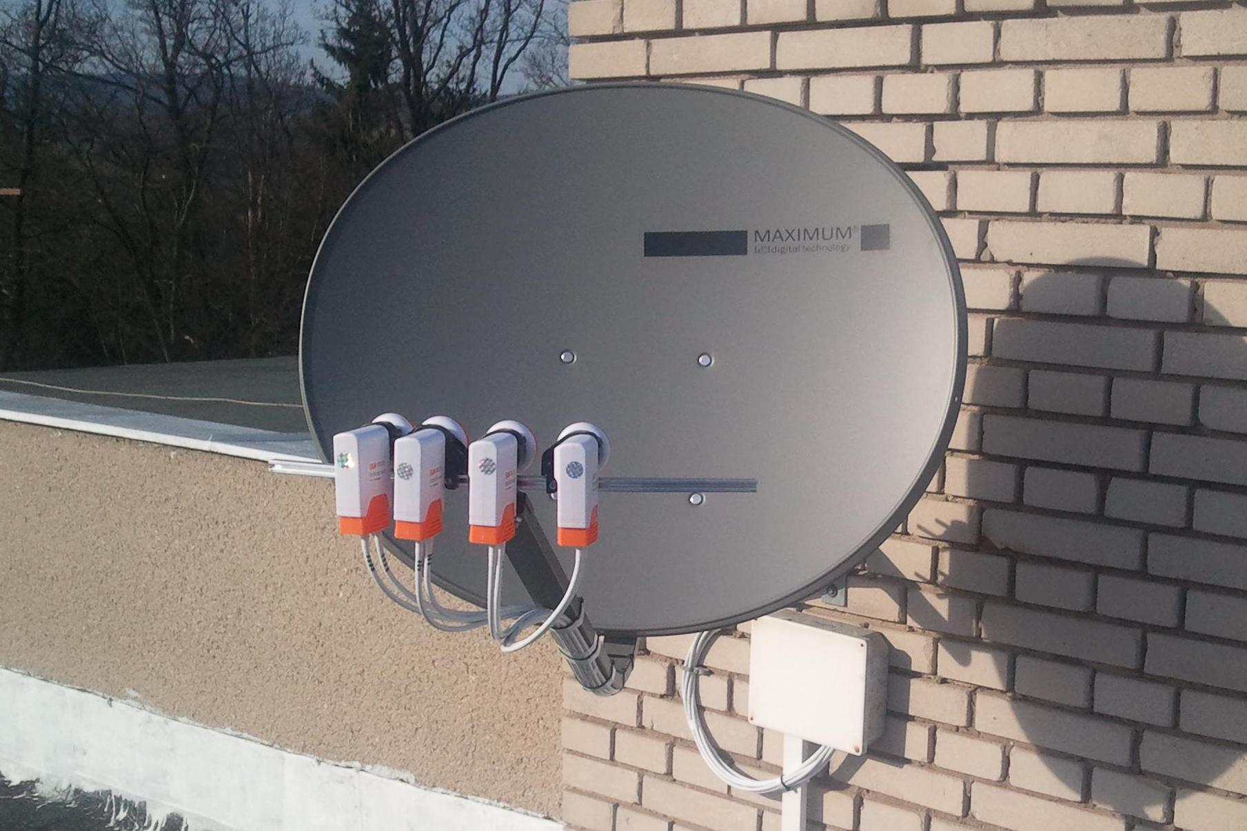 Satelitní příjem z více družic a na víc TV