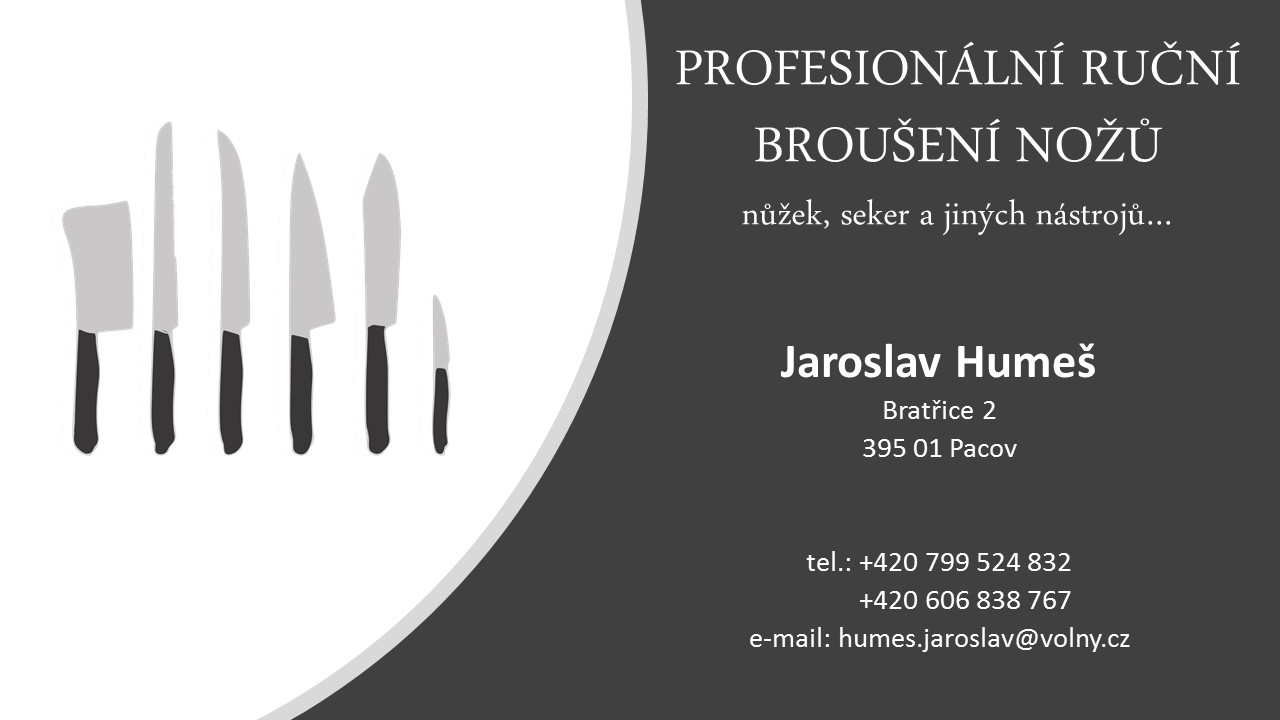 Jaroslav Humeš profesionální broušení nožů a nůžek foto 2