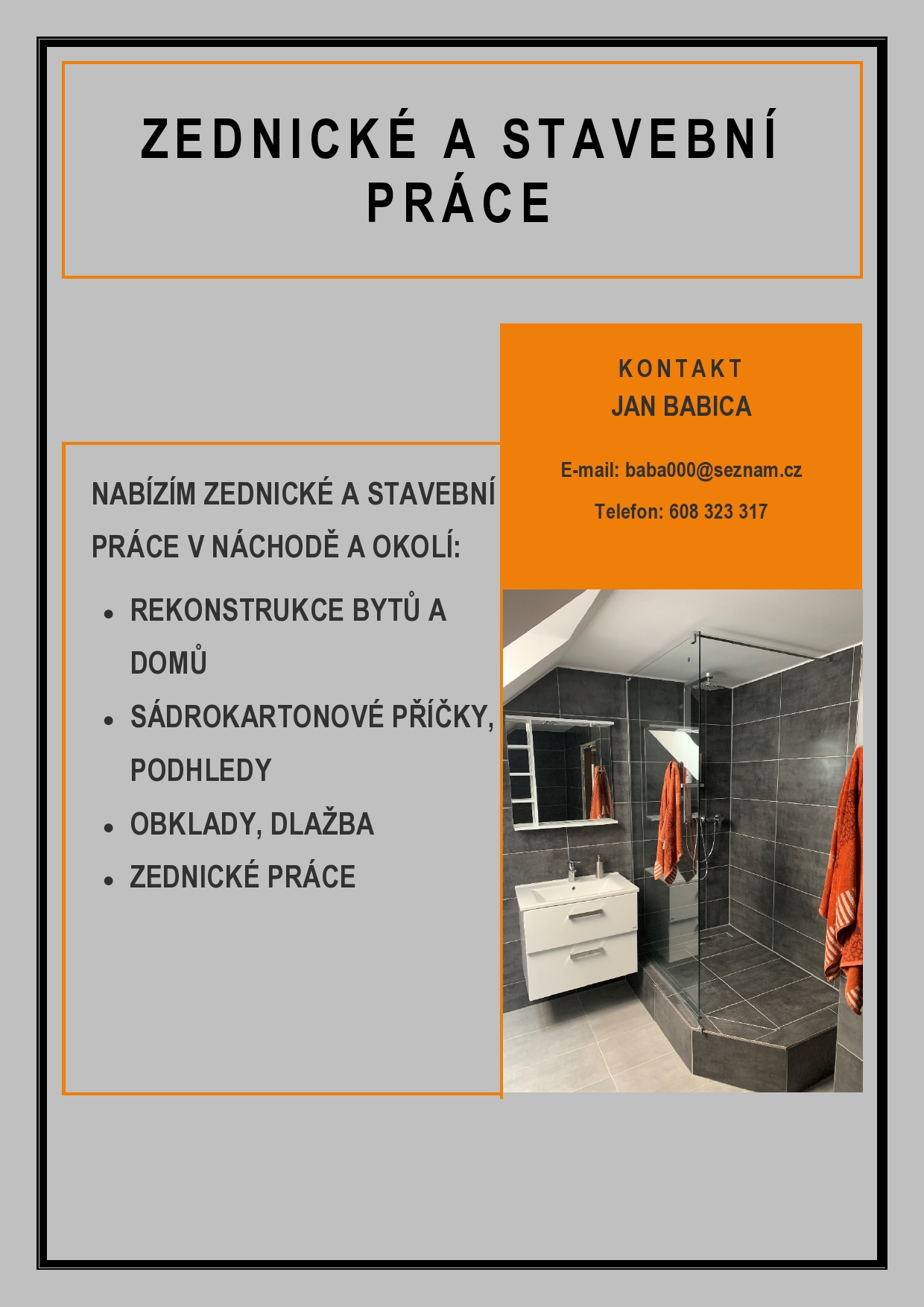 Zednické práce Babica foto 1