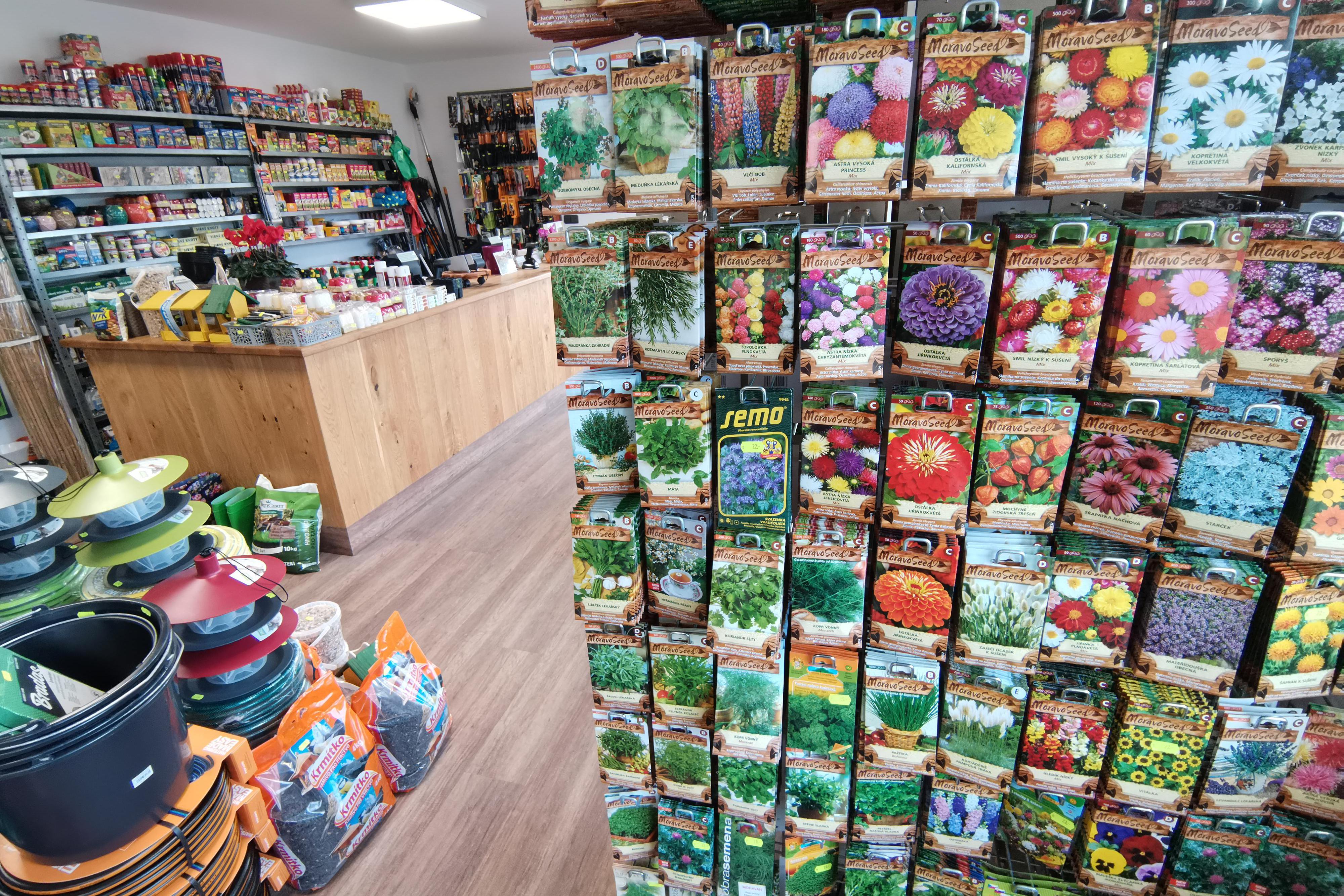 Semínka zeleniny, květin, bylinek, trav apod.