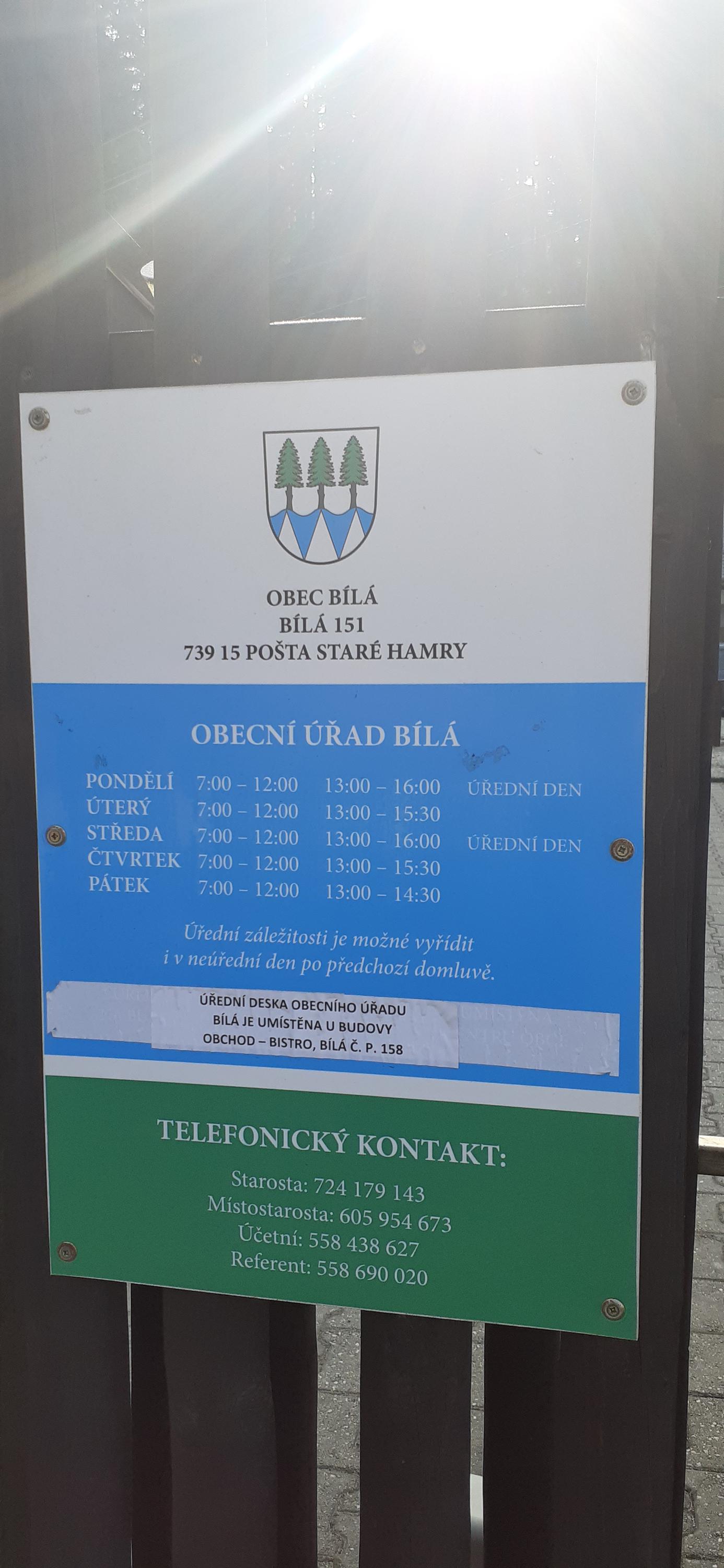 Bílá - obecní úřad foto 2