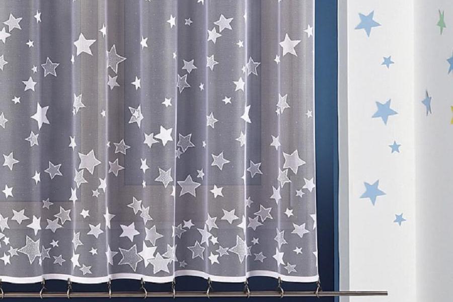 Kvalitní záclona s hvězdičkami na míru
