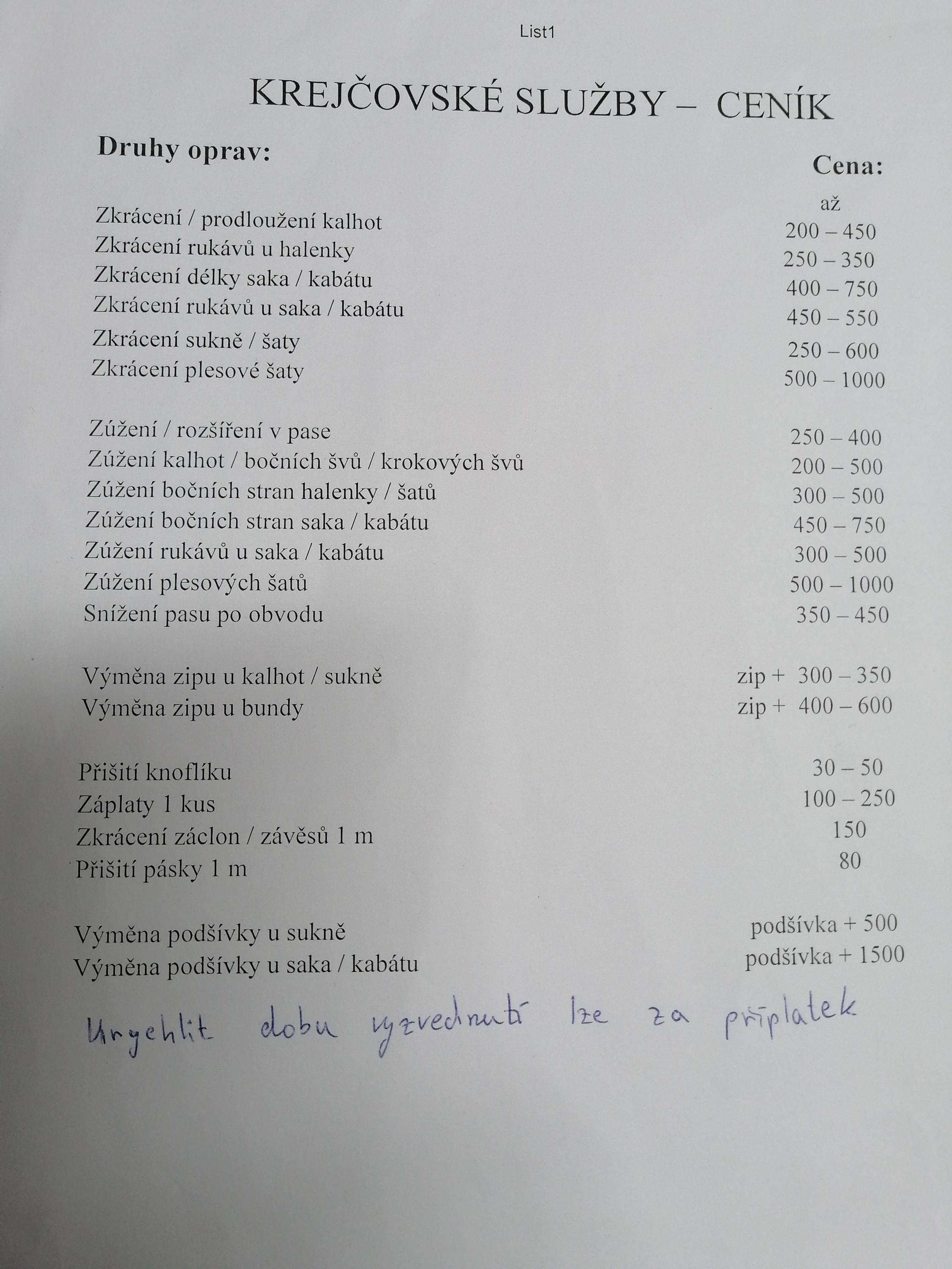 Krejčovství a prádelna Jaselská foto 4