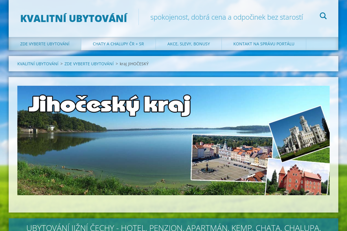KVALITNÍ UBYTOVÁNÍ