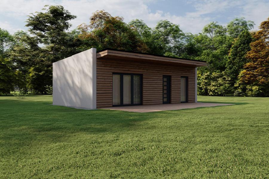 Bungalov D 2+KK Zádveří, obytný prostor s kuchyní