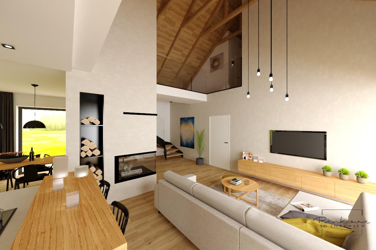 3D Návrhy obývacích pokojů