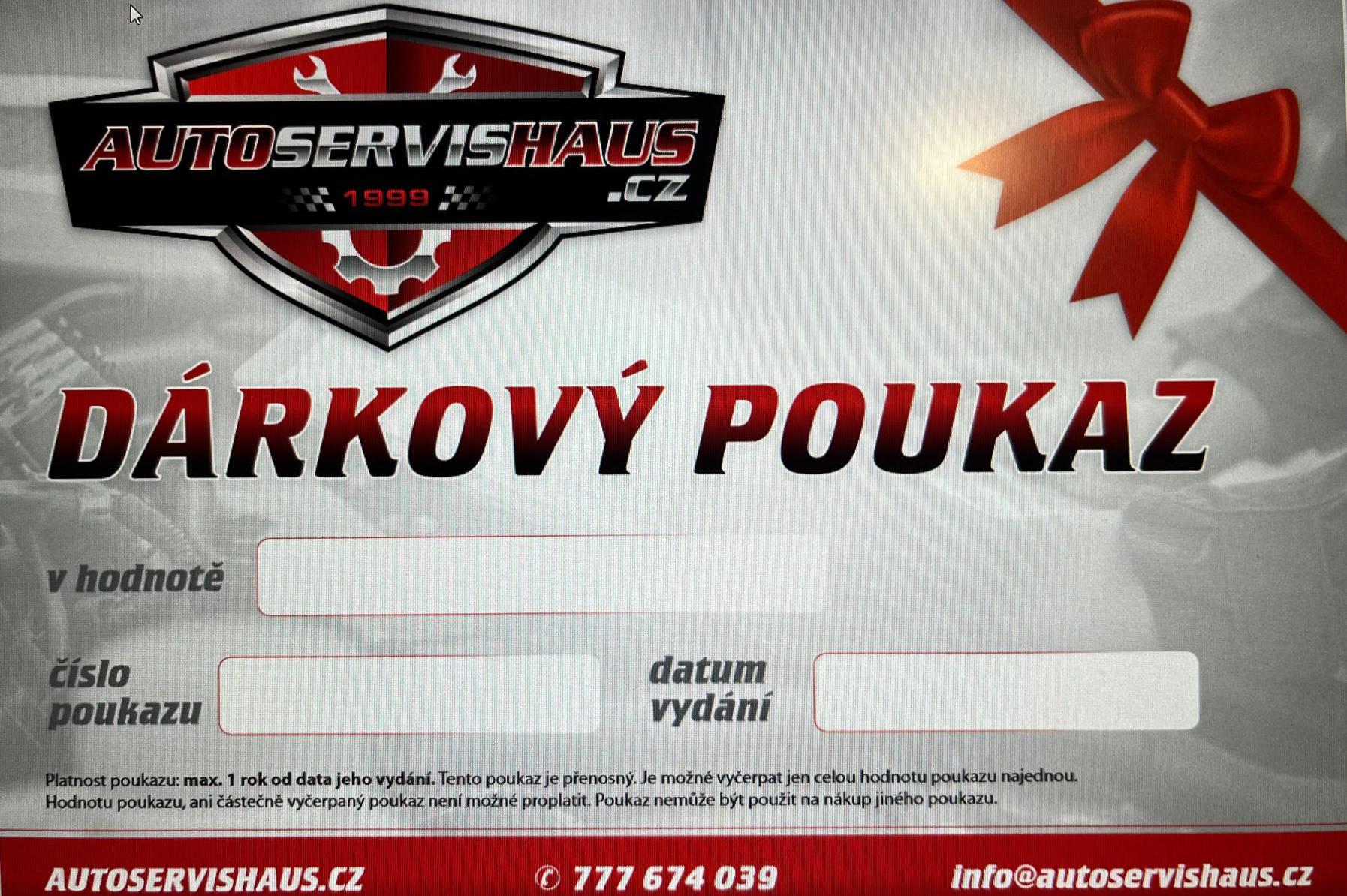 DÁRKOVÝ VOUCHER - zasíláme mailem