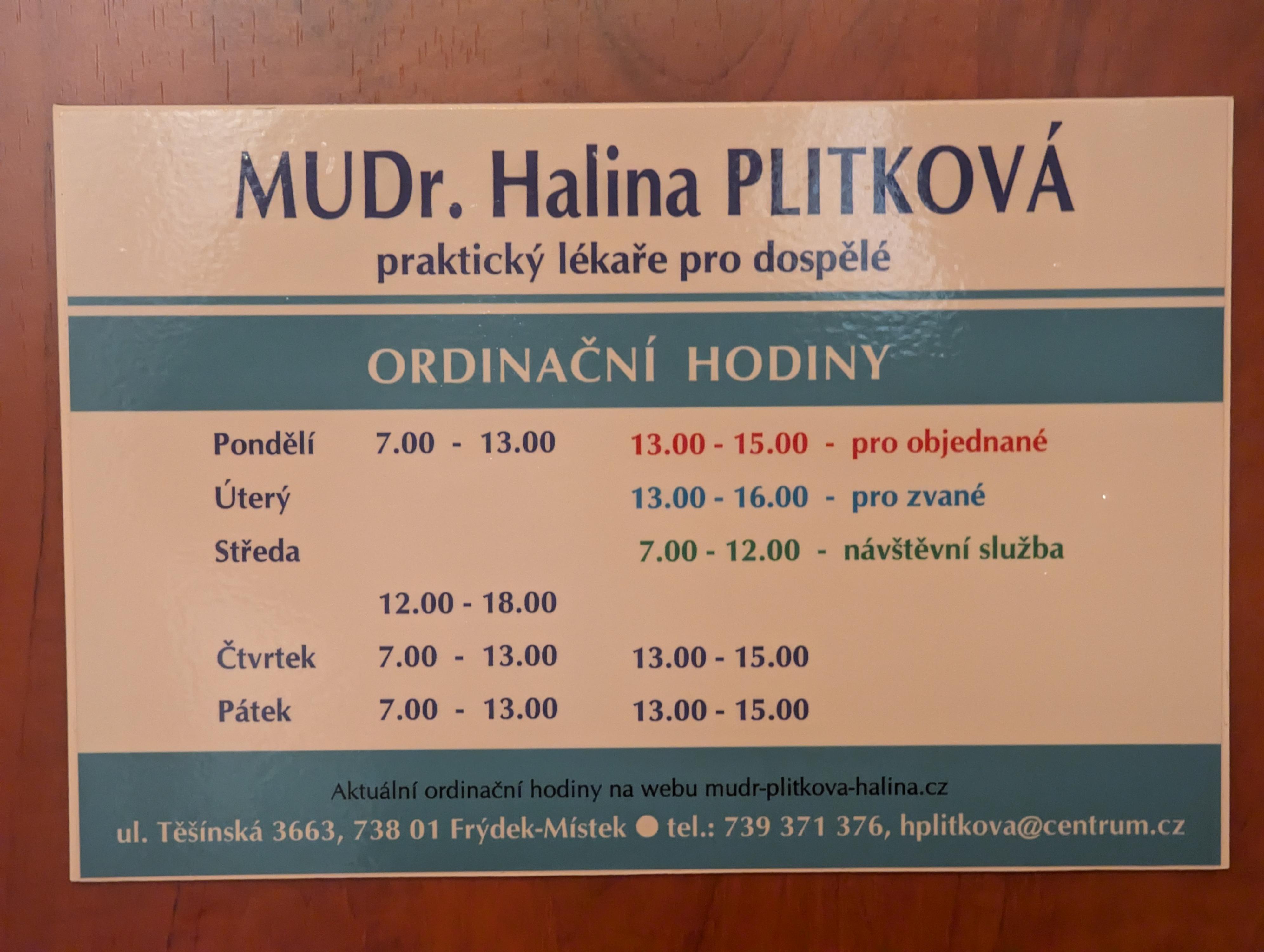 MUDr. Halina Plitková foto 4