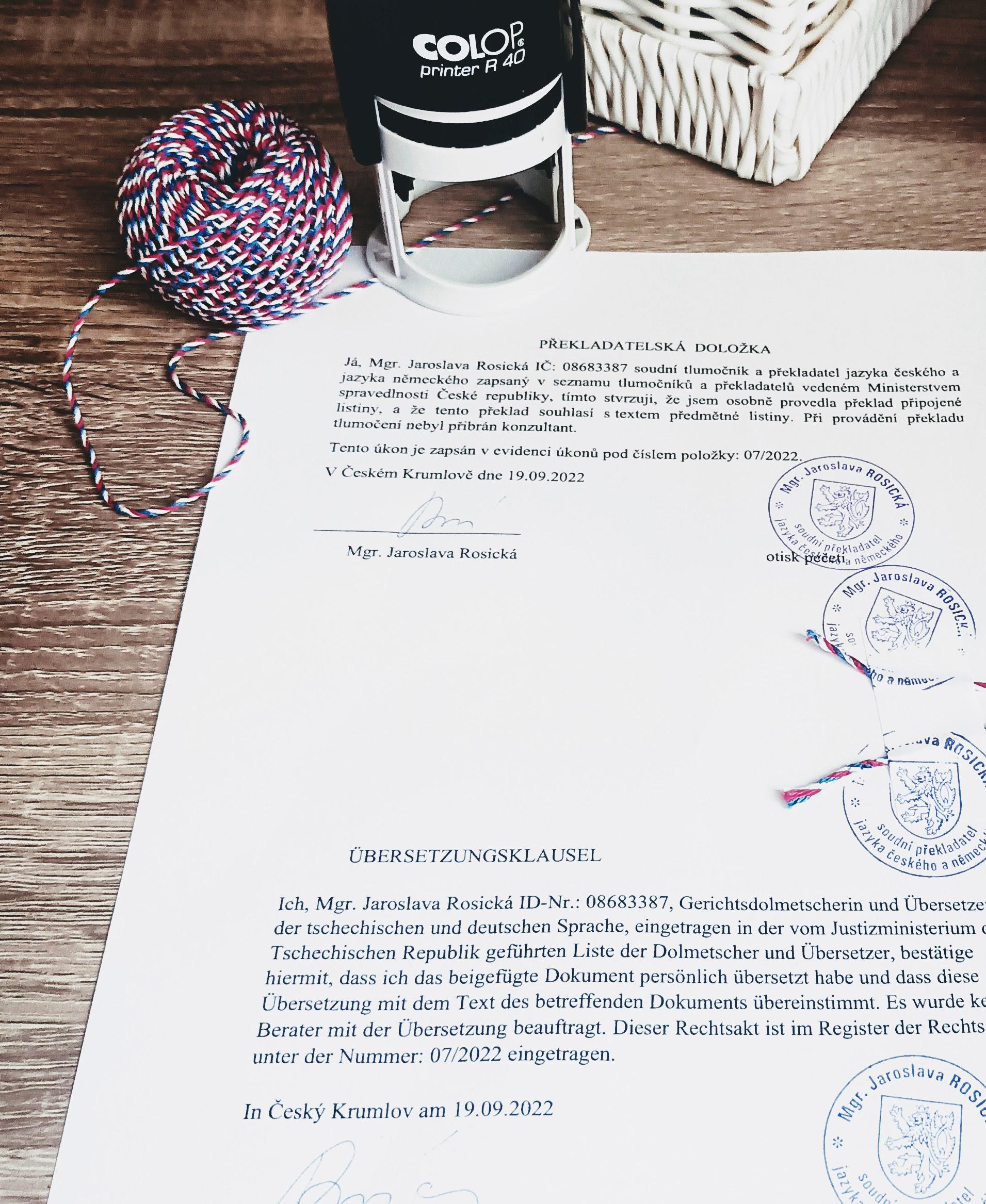 Mgr. Jaroslava Rosická - překladatelské služby foto 3