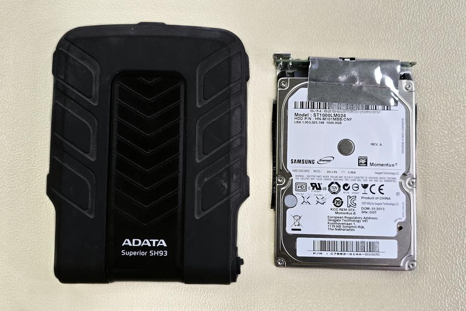 Obnova dat z externího disku Adata