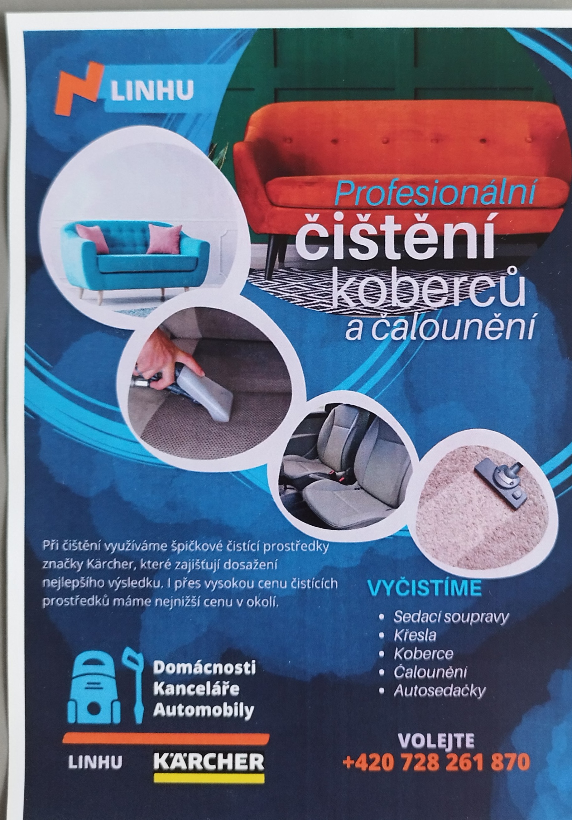 Čištění čalounění Mgr. Linhart Hůrka foto 5