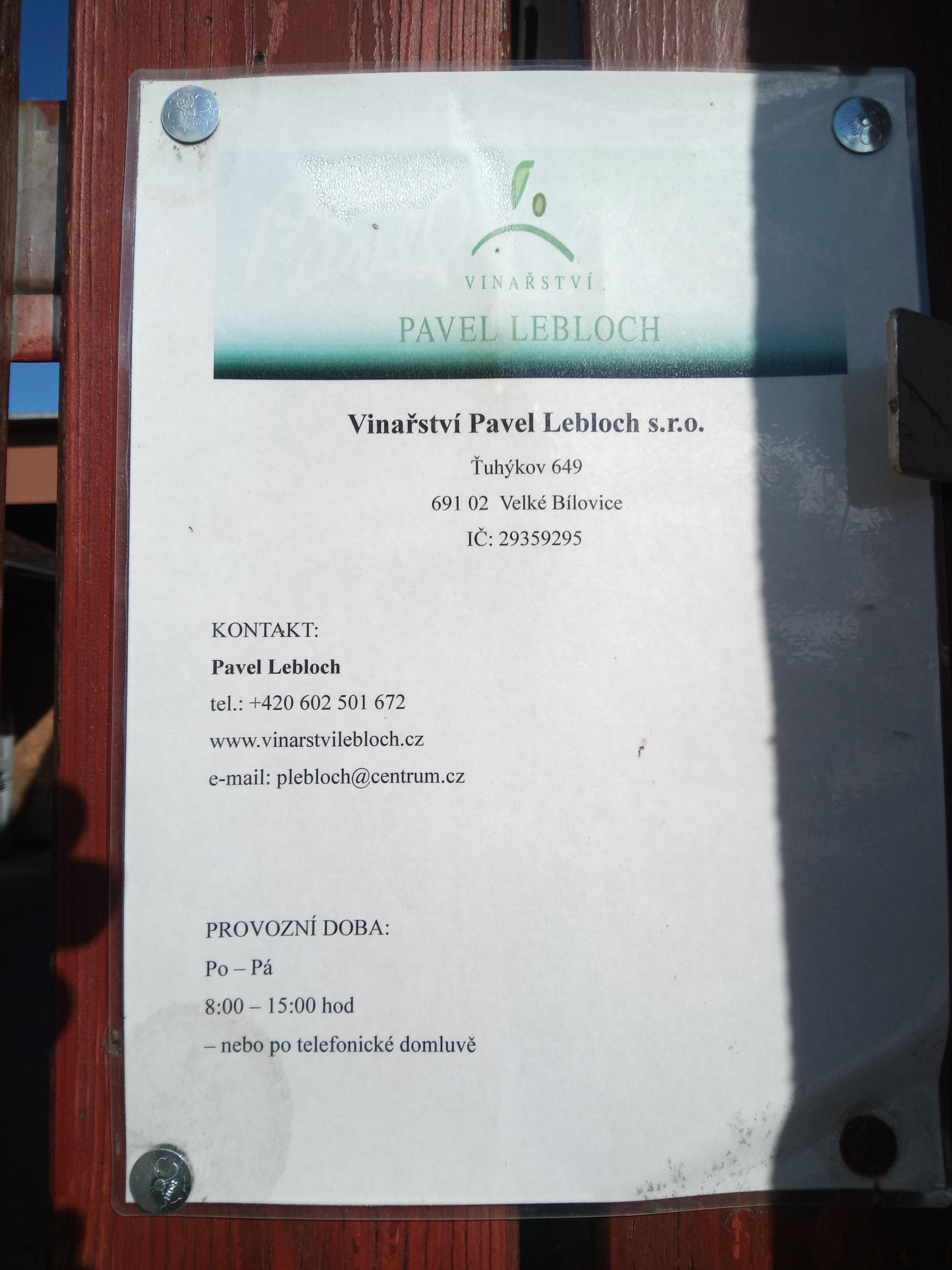 Vinařství Pavel Lebloch, s.r.o. foto 3