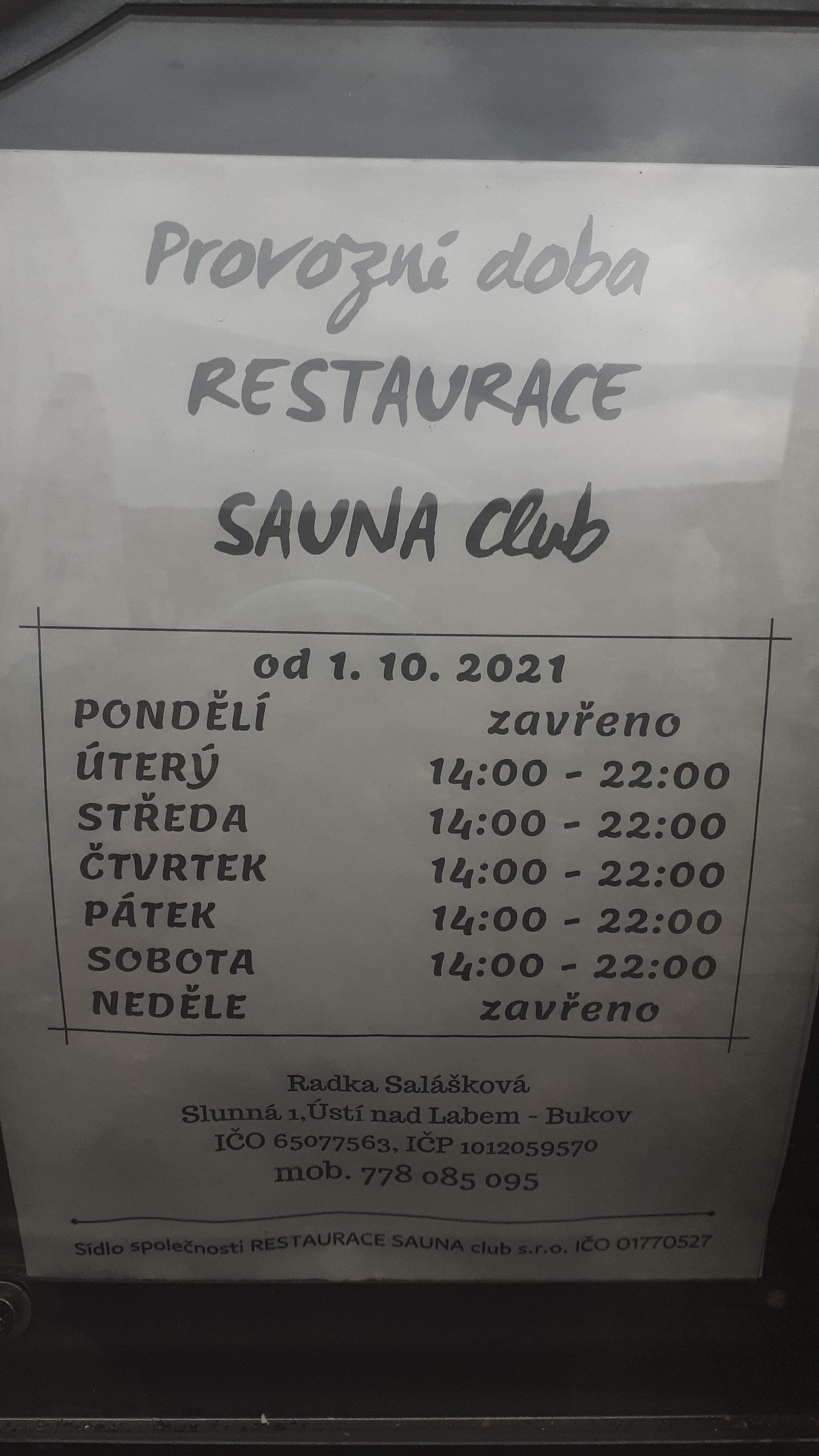 SAUNA Club - restaurace foto 6