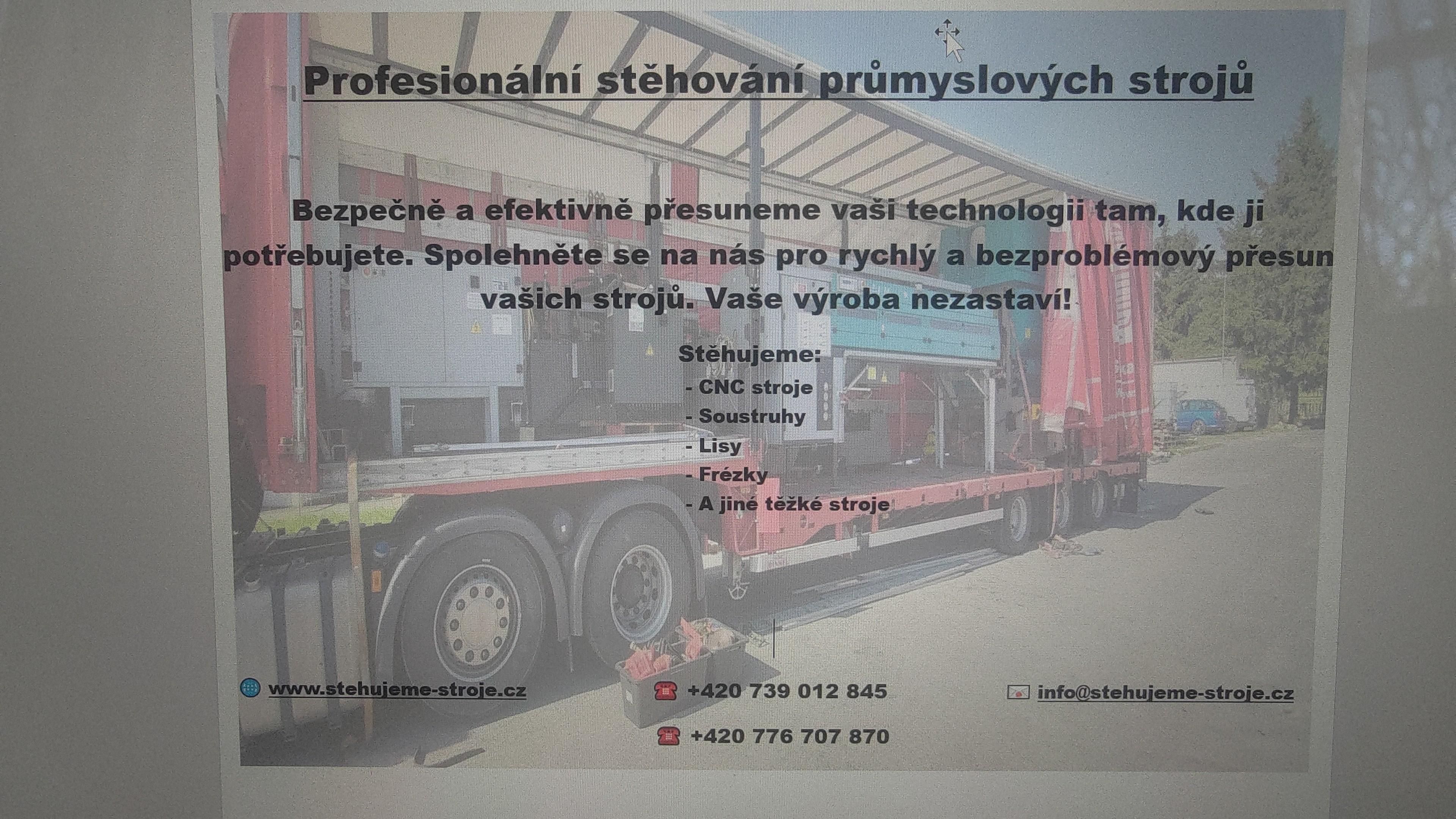 Stěhujeme stroje Němec foto 2