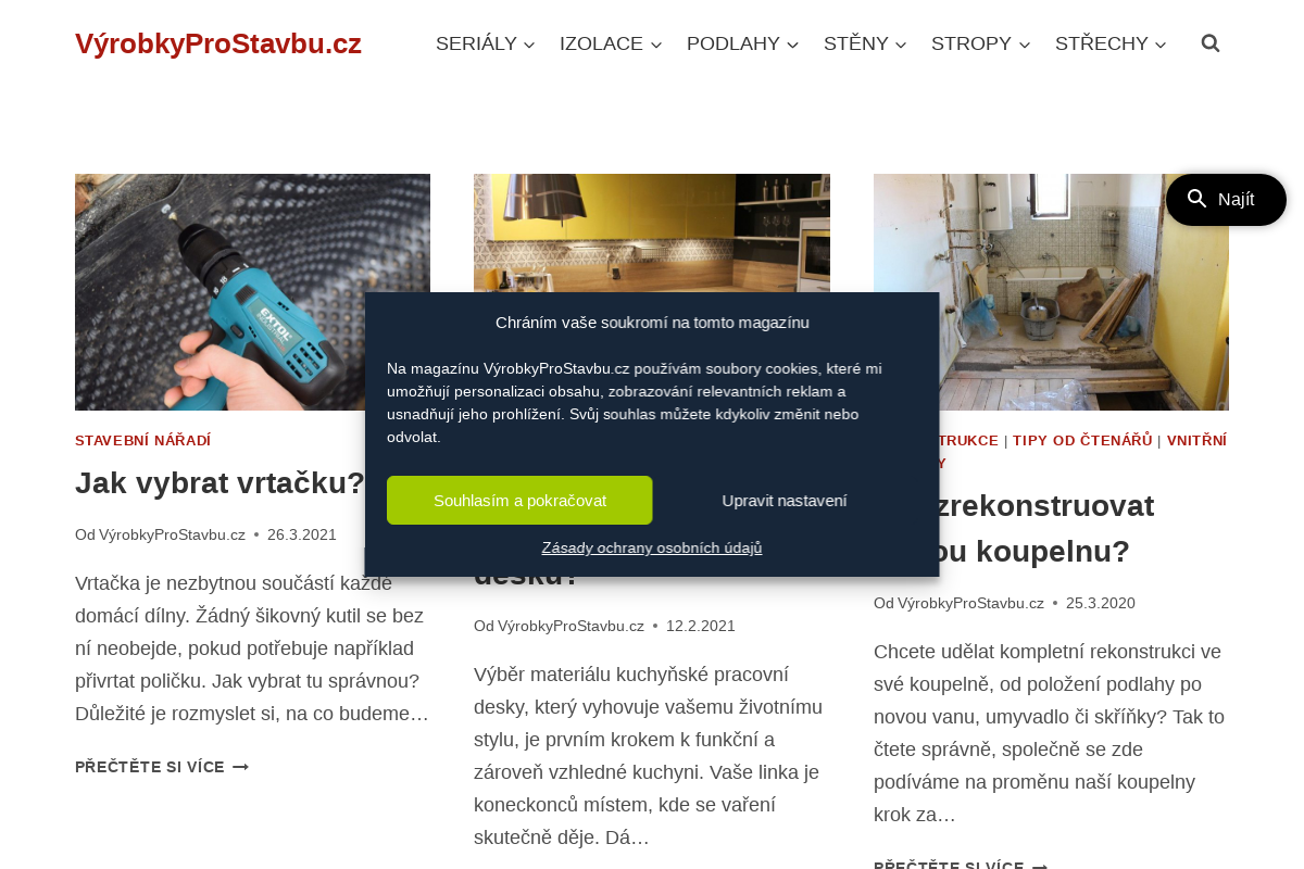 Materiály pro vaši stavbu | VýrobkyProStavbu.cz