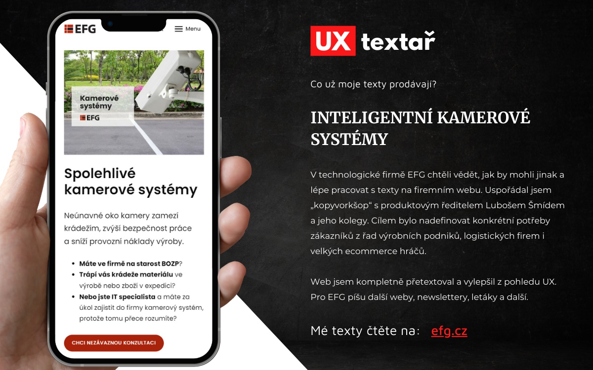 UX textař Adam Vrána – copywriting, tvorba webu, marketing foto 6
