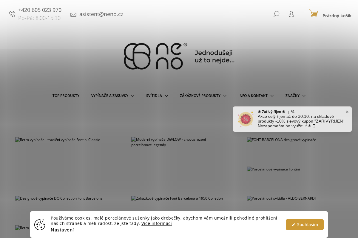 Stylová svítidla a vypínače