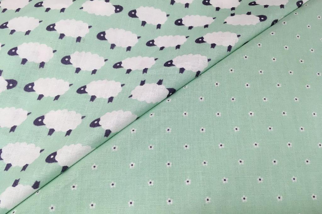 Bavlněné povlečení Besky Grunt s ovečkami