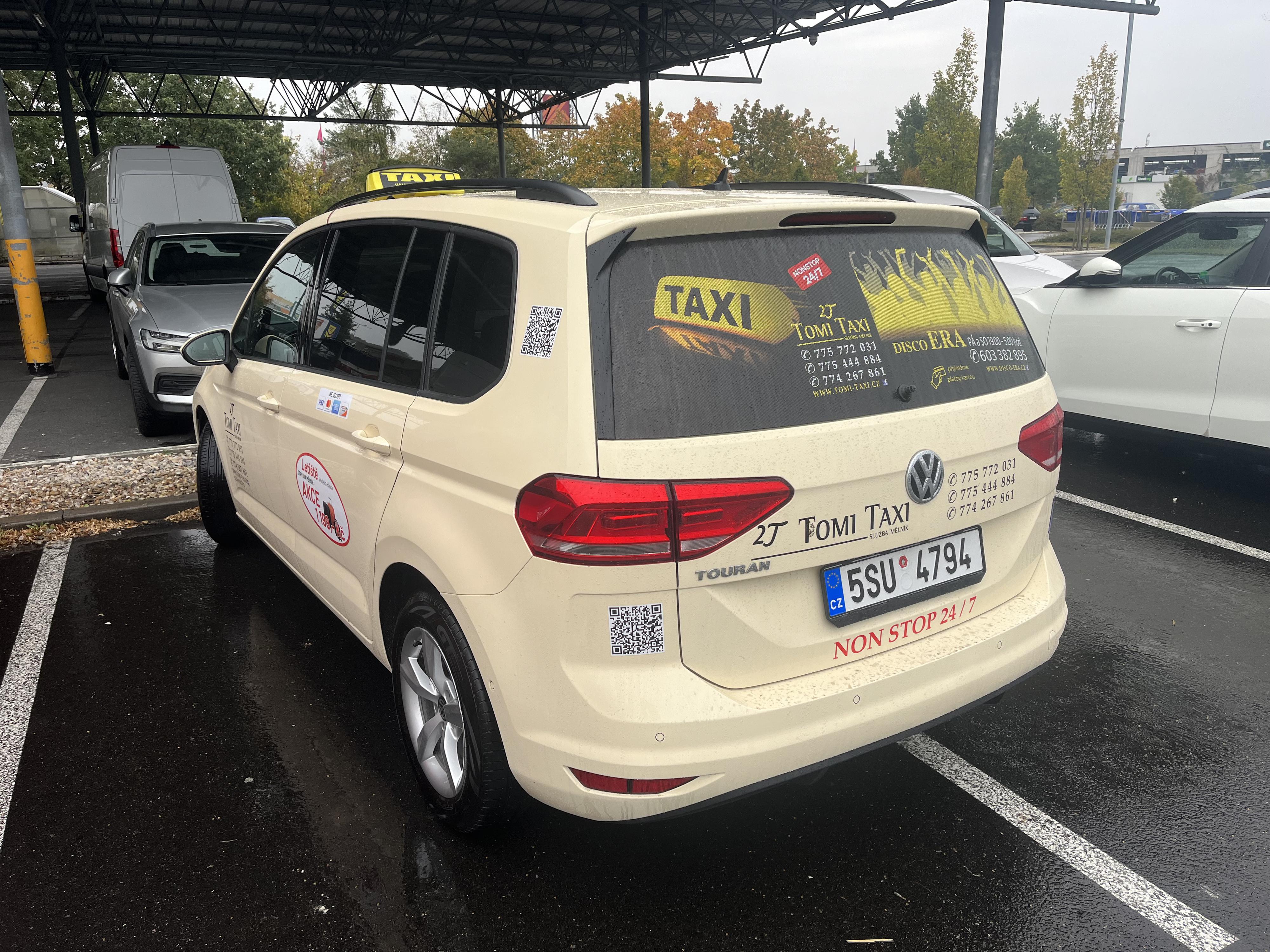 7místné TAXI Mělník 24/7 nonstop