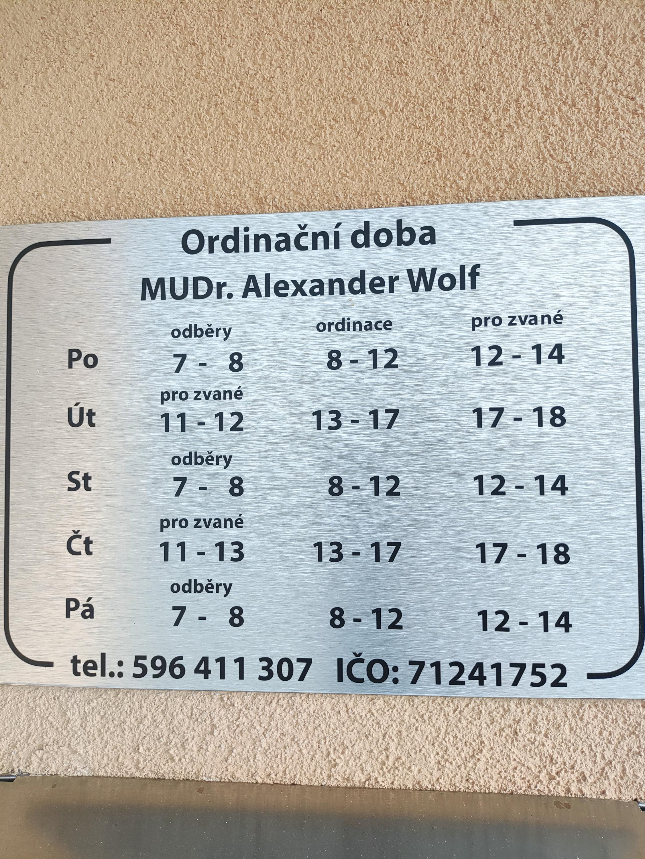 MUDr. Alexander Wolf foto 1