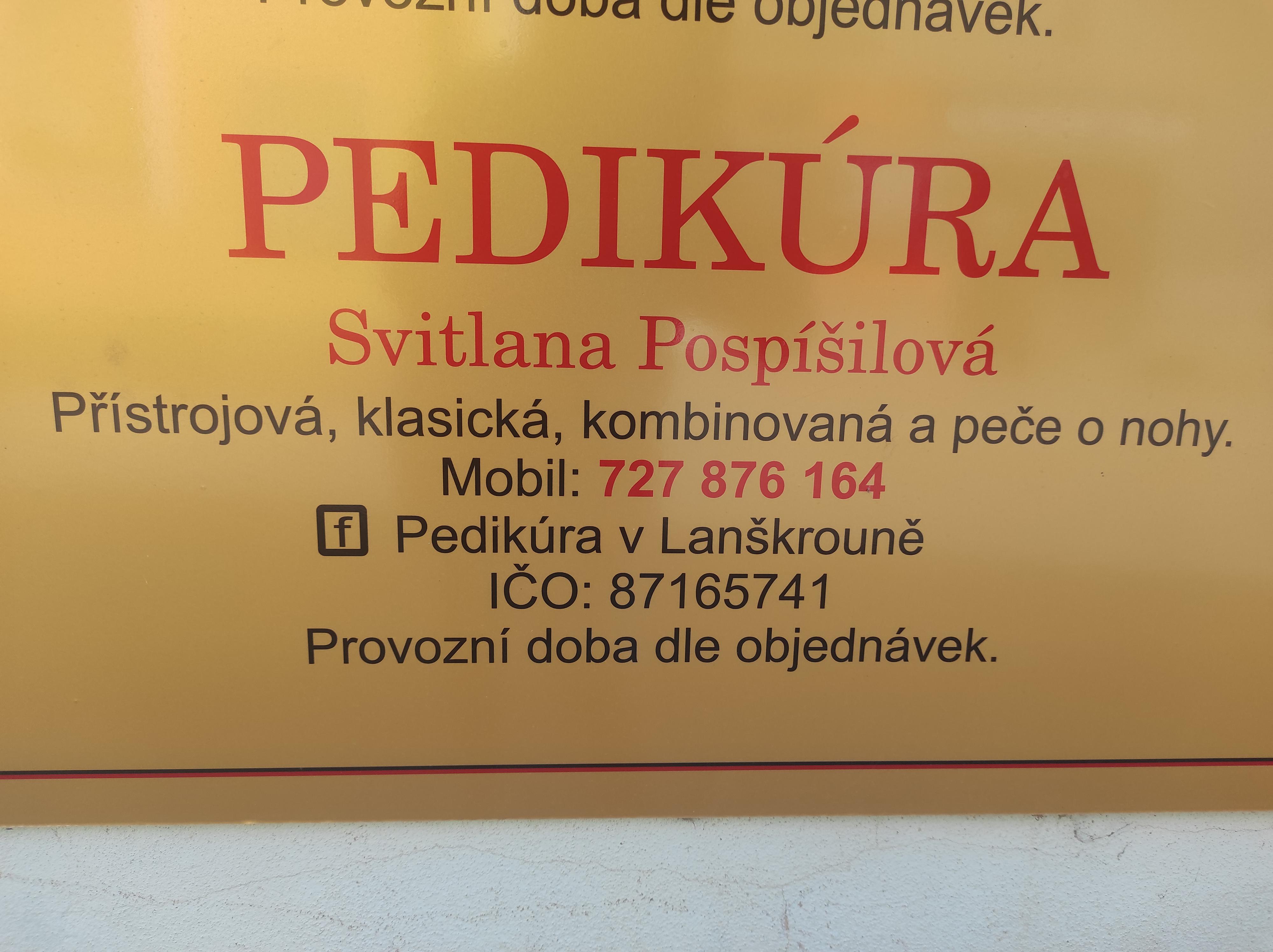 Pedikúra Svitlana Pospíšilová foto 2