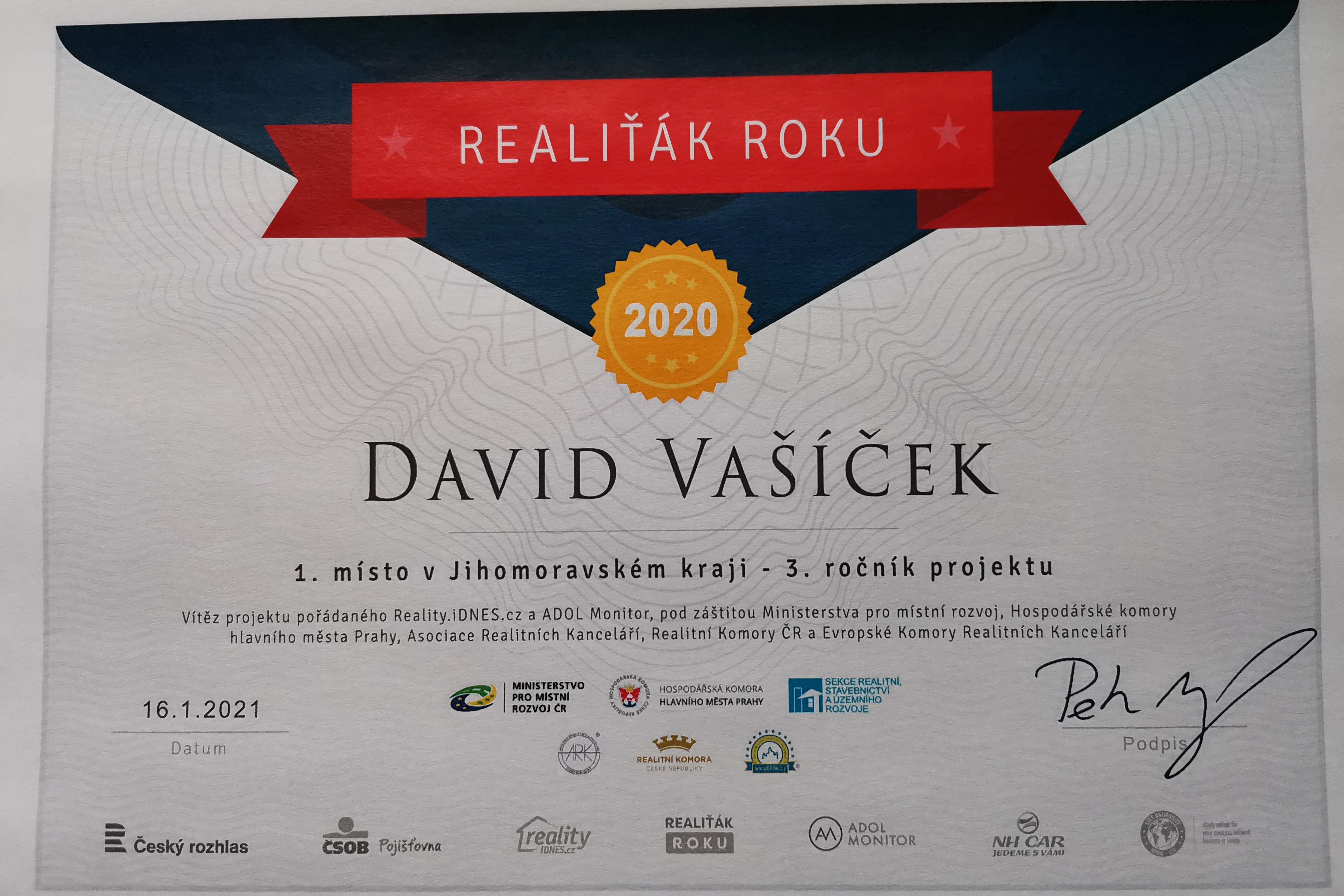 Ocenění Vaší nemovitosti Realiťáka roku a vítěze