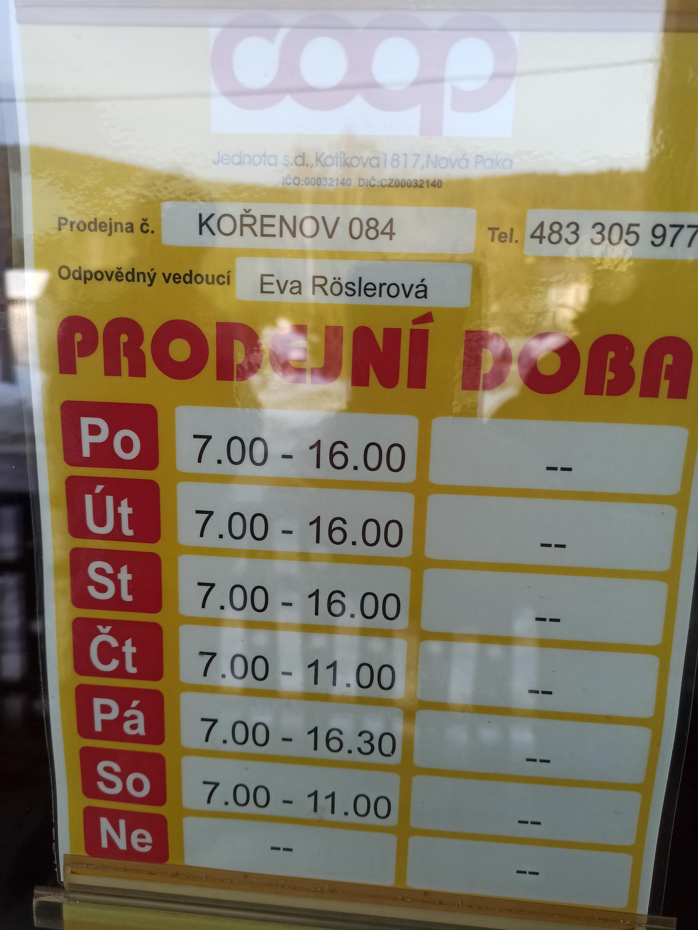 Jednota, spotřební družstvo Nová Paka - COOP foto 2