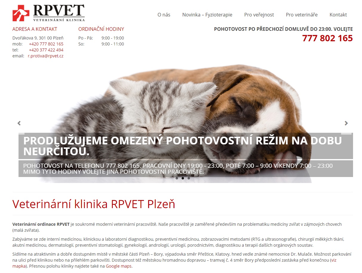 RPVET - VETERINÁRNÍ KLINIKA A POHOTOVOST MVDr. RADEK PROTIVA a kol. foto 2